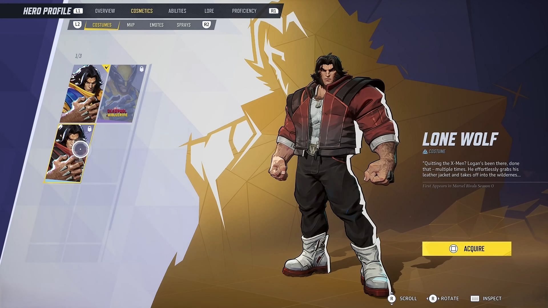 Lone Wolf costume from Marvel Rivals season 0 (Image via NetEase Games)