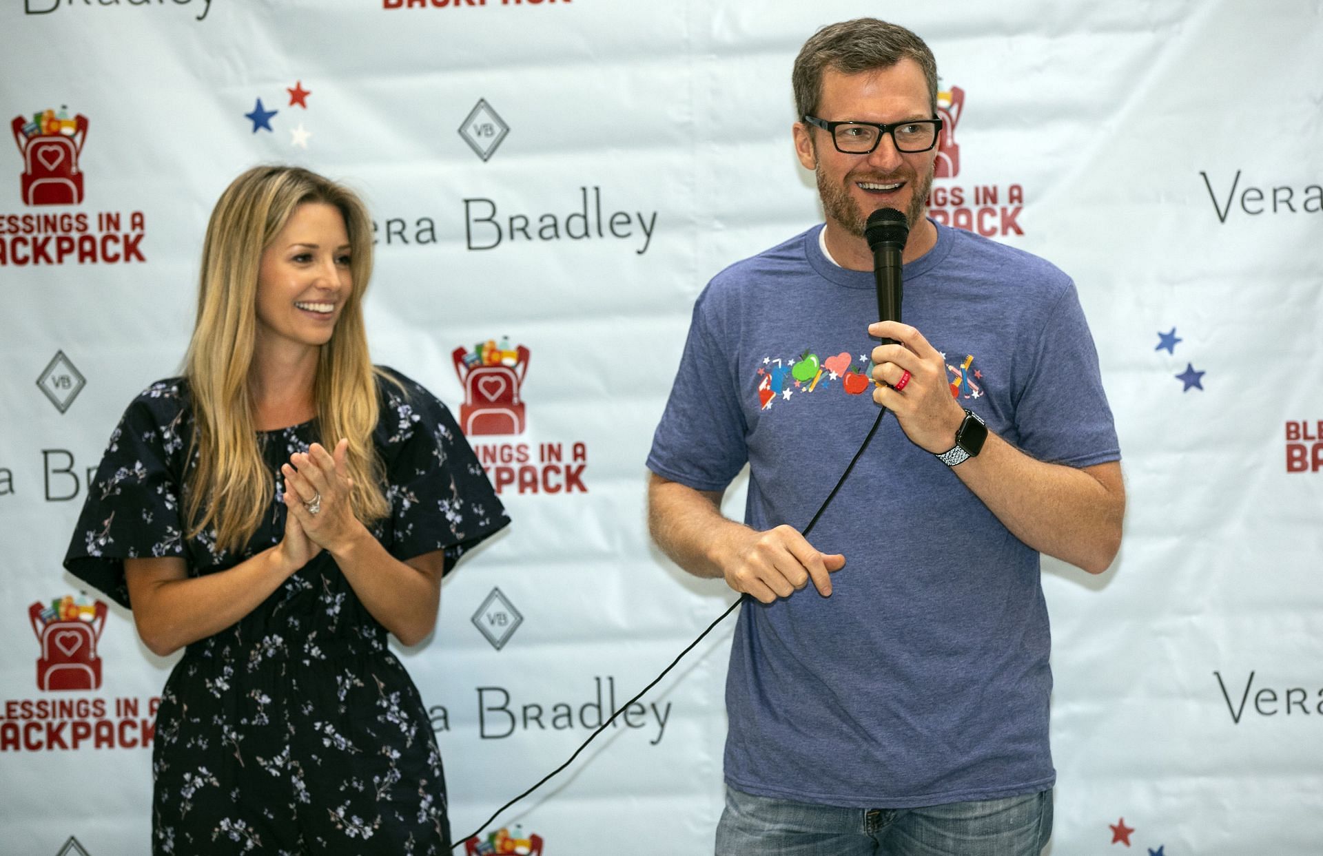 Vera Bradley x Blessings In A Backpack Event With Dale &amp; Amy Earnhardt - Source: Getty