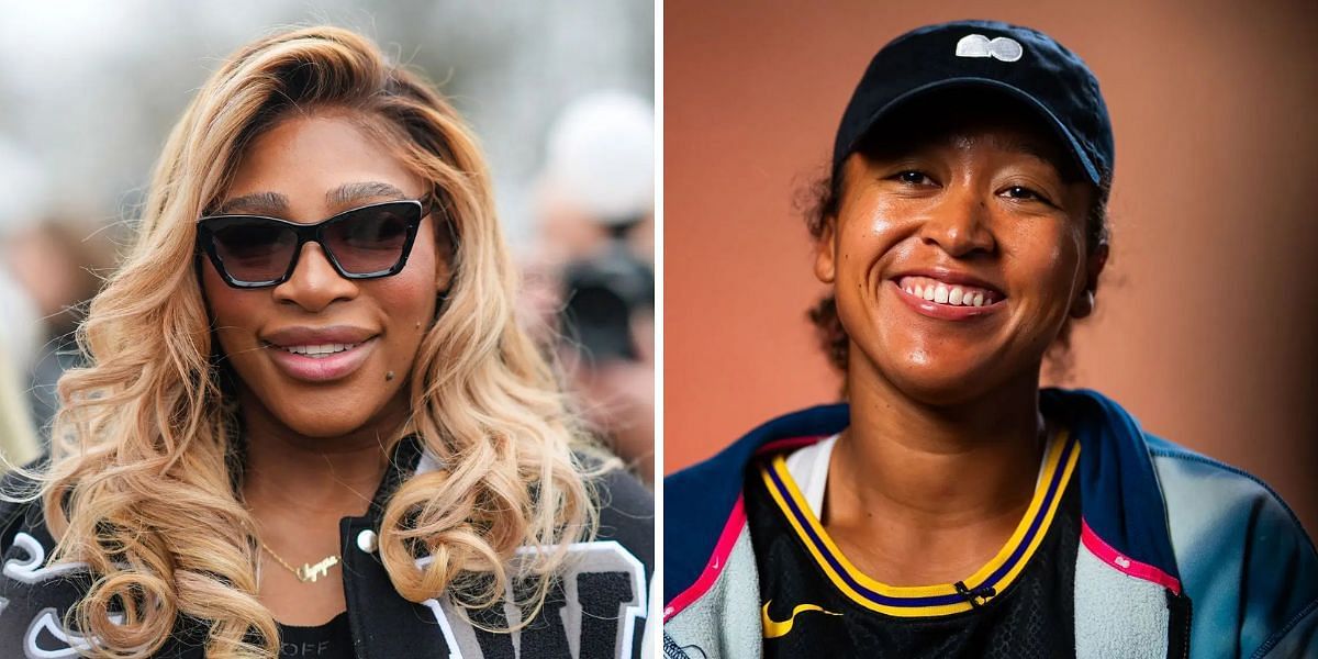 Serena Williams (L); Naomi Osaka (R)