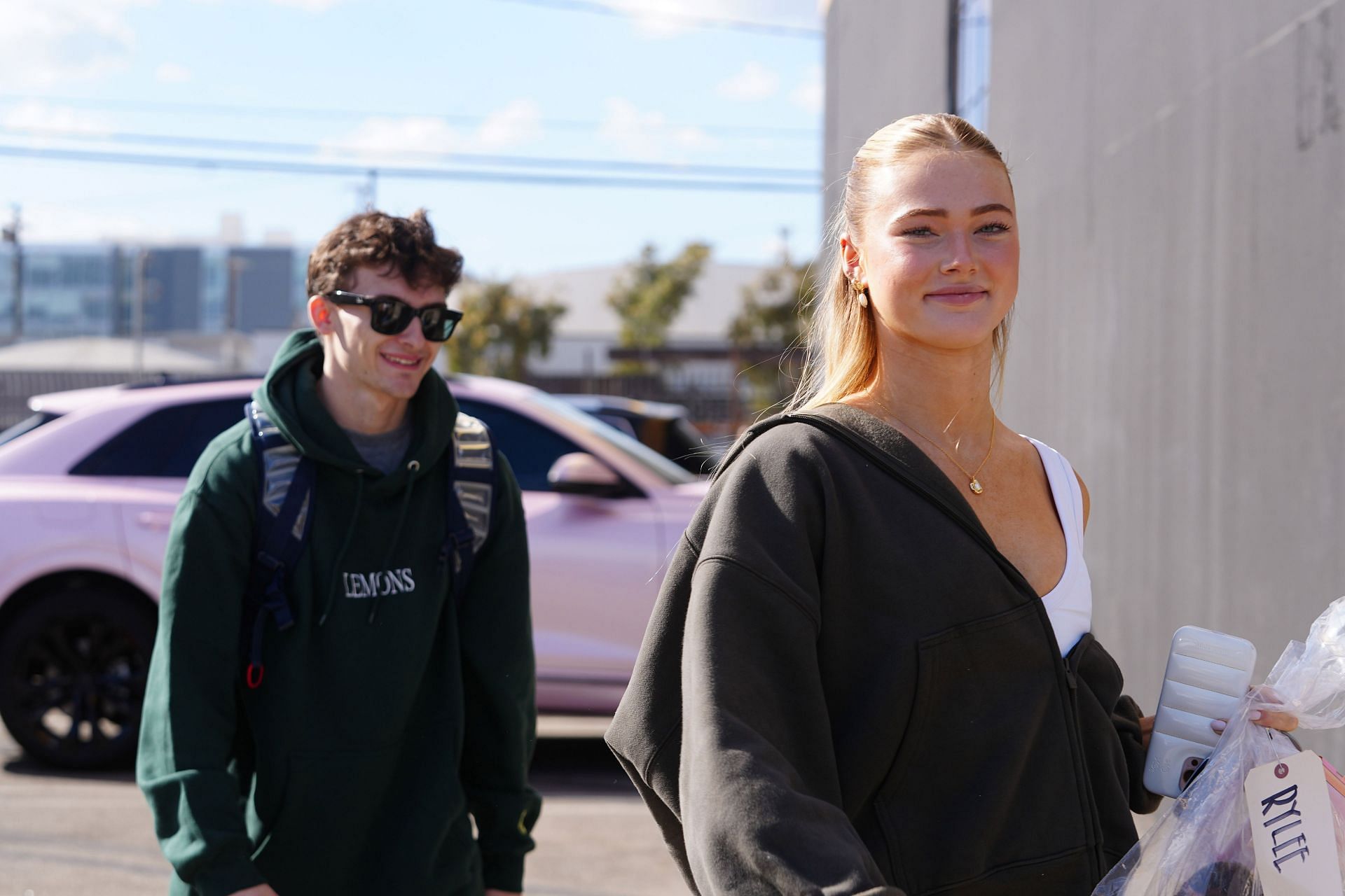 Stephen Nedoroscik and Rylee Arnold ahead of a training session in In Los Angeles - November 15, 2024 - Source: Getty