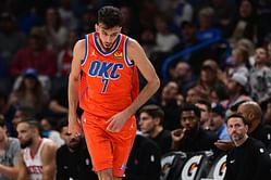 Chet Holmgren hypes Lu Dort with iconic 'Kobe' shout for shimmy-shake bucket vs Mavs