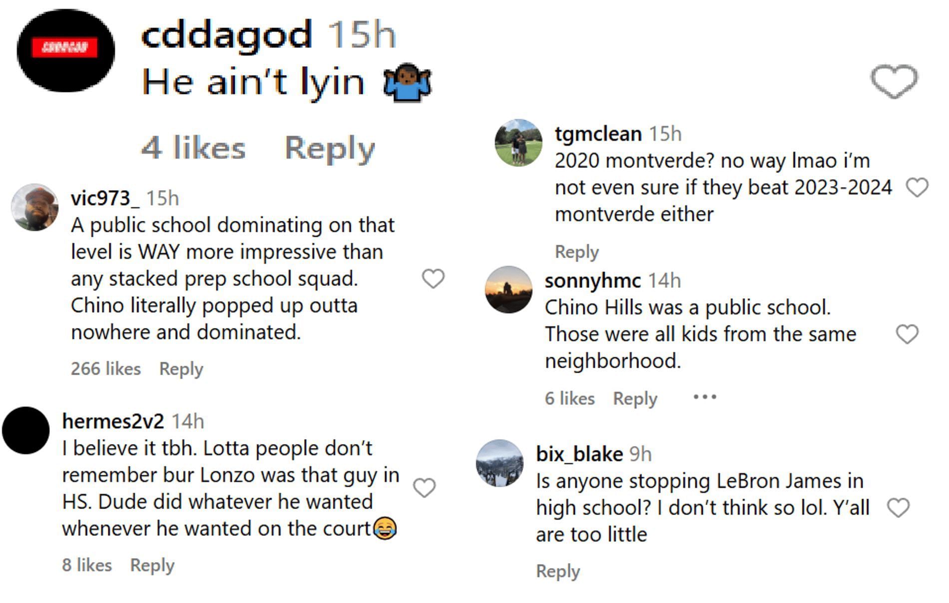 Fans react to Lonzo Ball&#039;s claims they could beat Montverde Academy (Source: Instagram/gilsarena)