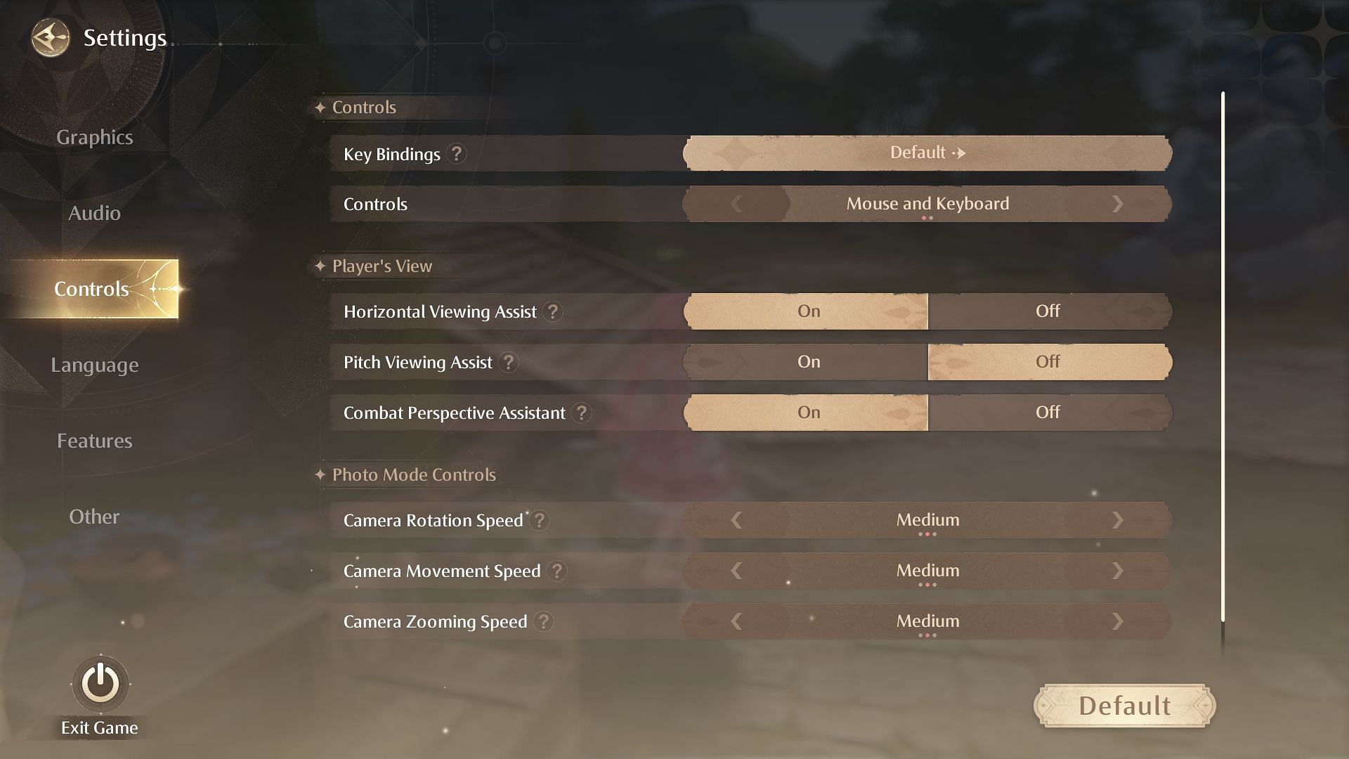 Control settings (Image via InFold Games)