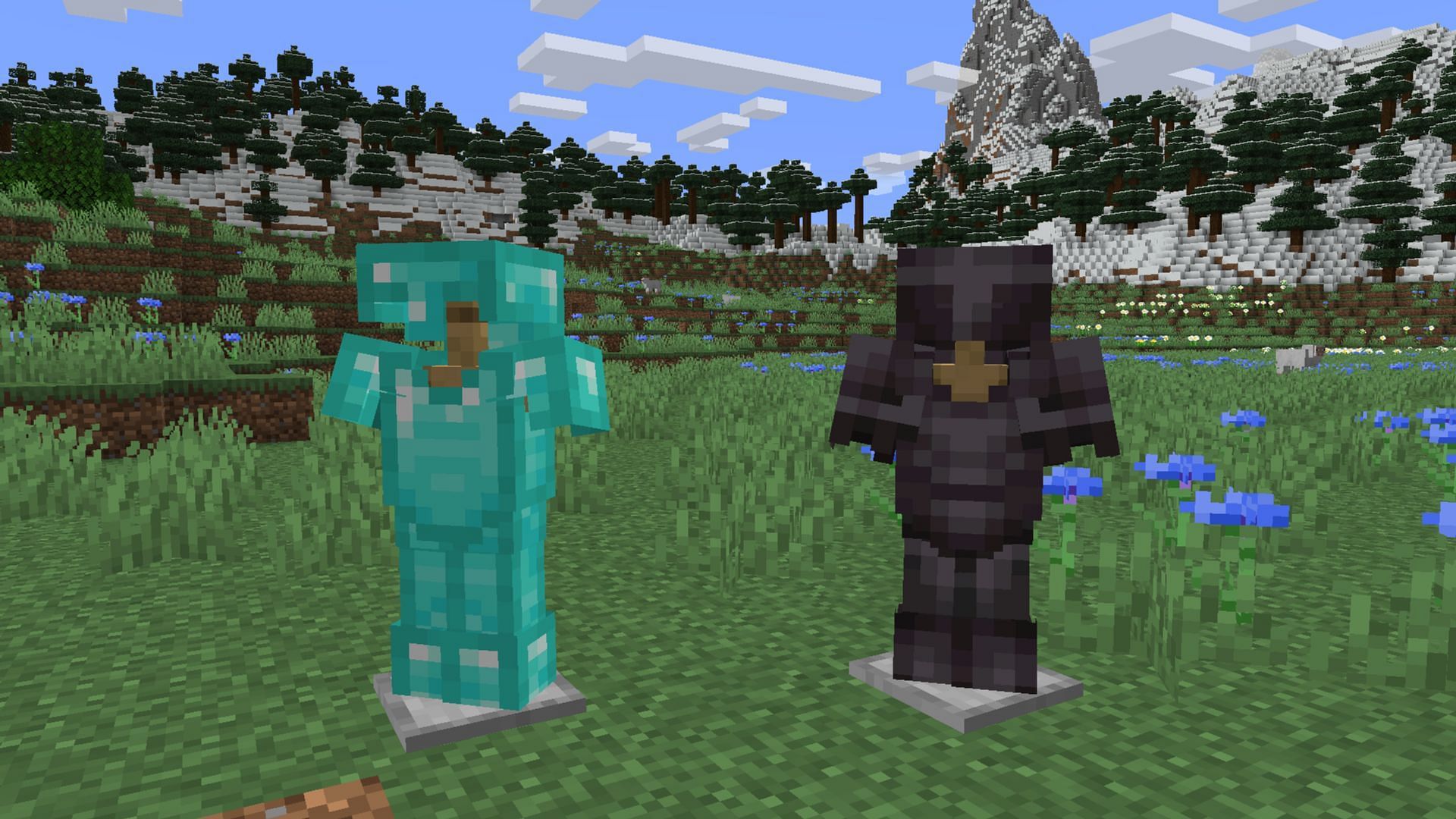 Currently, only Diamond and Netherite have Minecraft armor toughness. (Image via Mojang Studios)