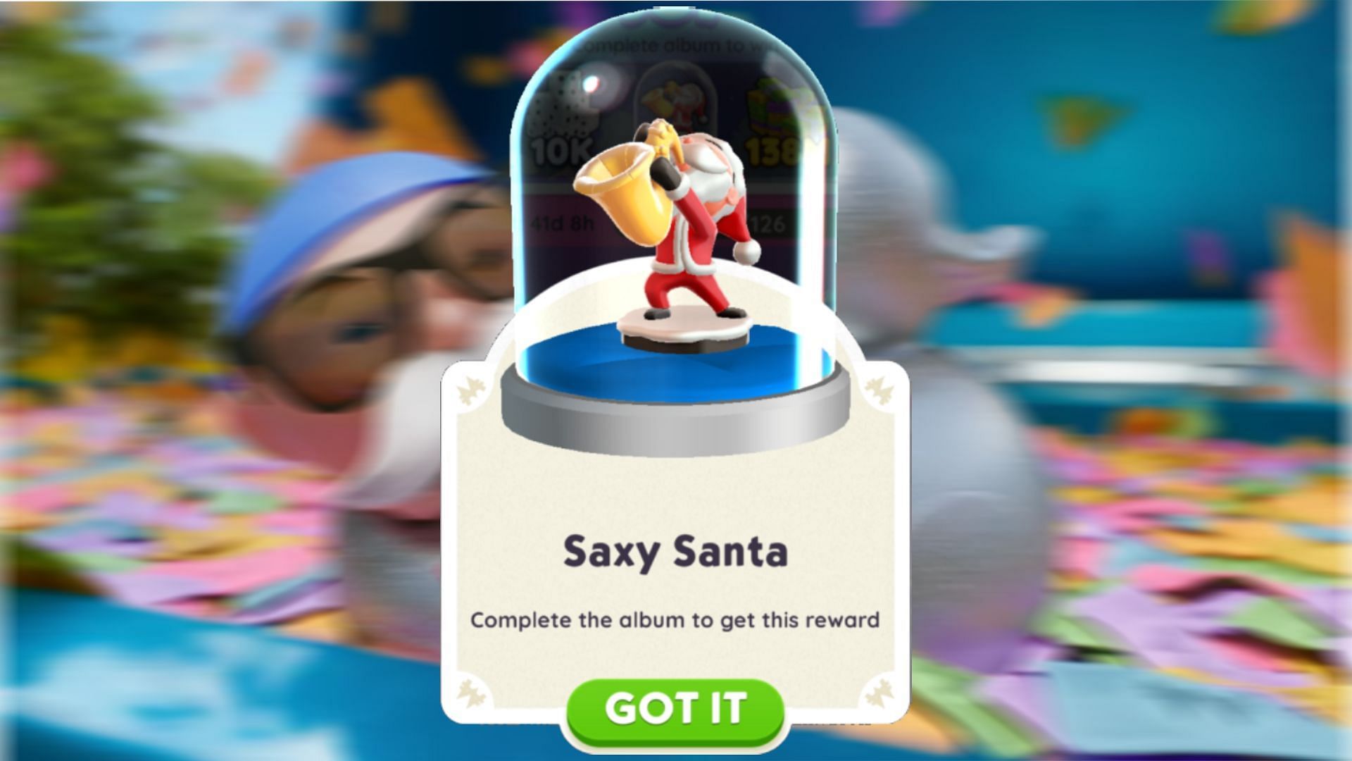 Saxy Santa Token in Monopoly Go (Image via Scopely)