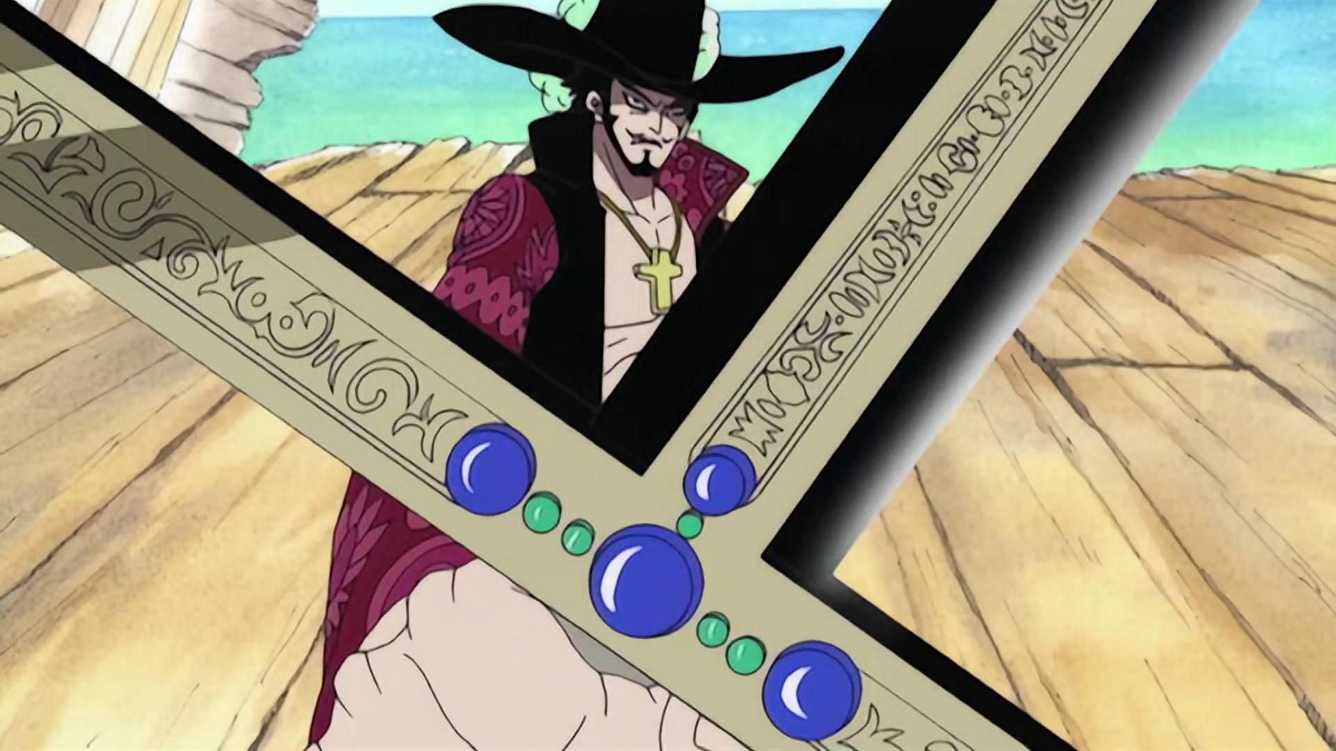 Mihawk's first appearance in One Piece (Image via Toei Animation)