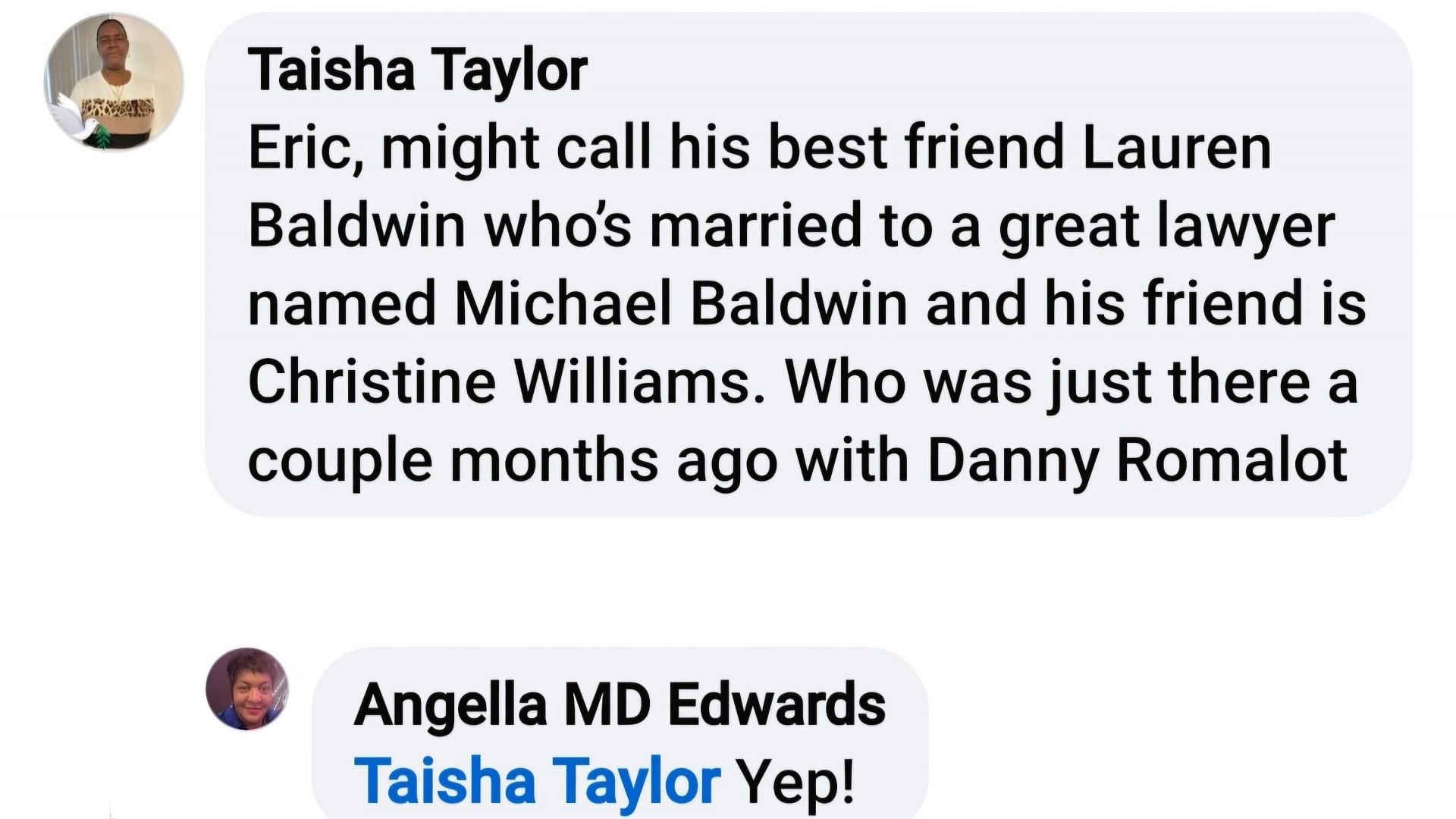 A viewer sketching out the possibility of Christine and Michael appearing on the soap (via Angela MD Edwards / Facebook)