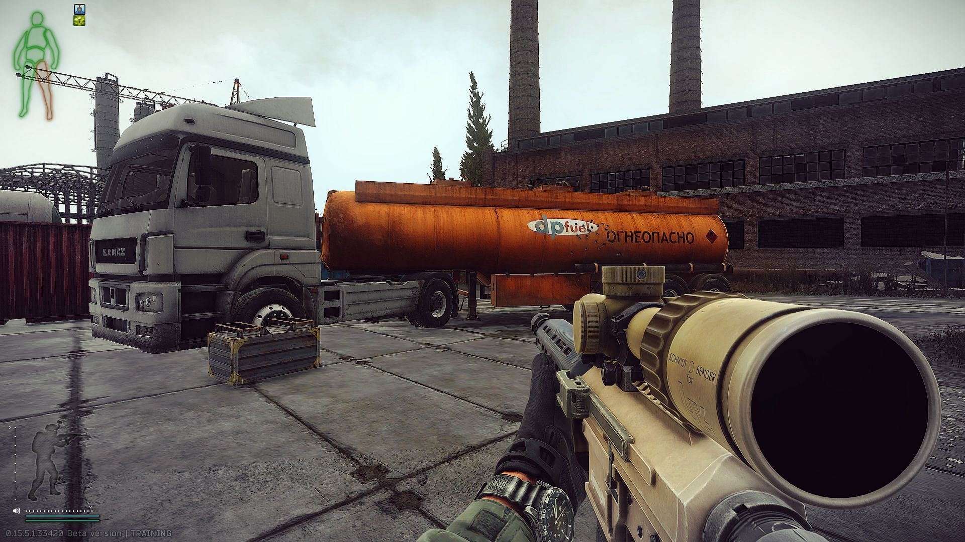 The fuel tank in Old Construction in Escape from Tarkov (Image via Battlestate Games)