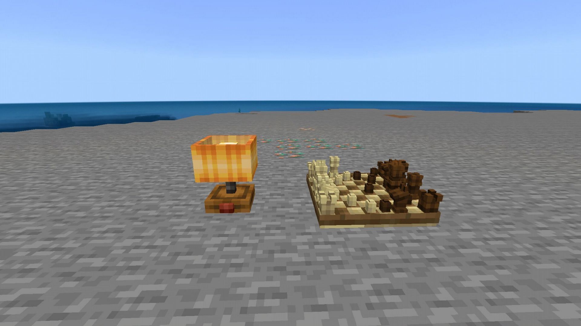 These lamps and chess boards could be placed to add more details (Image via Mojang Studios || Honeyfrost)