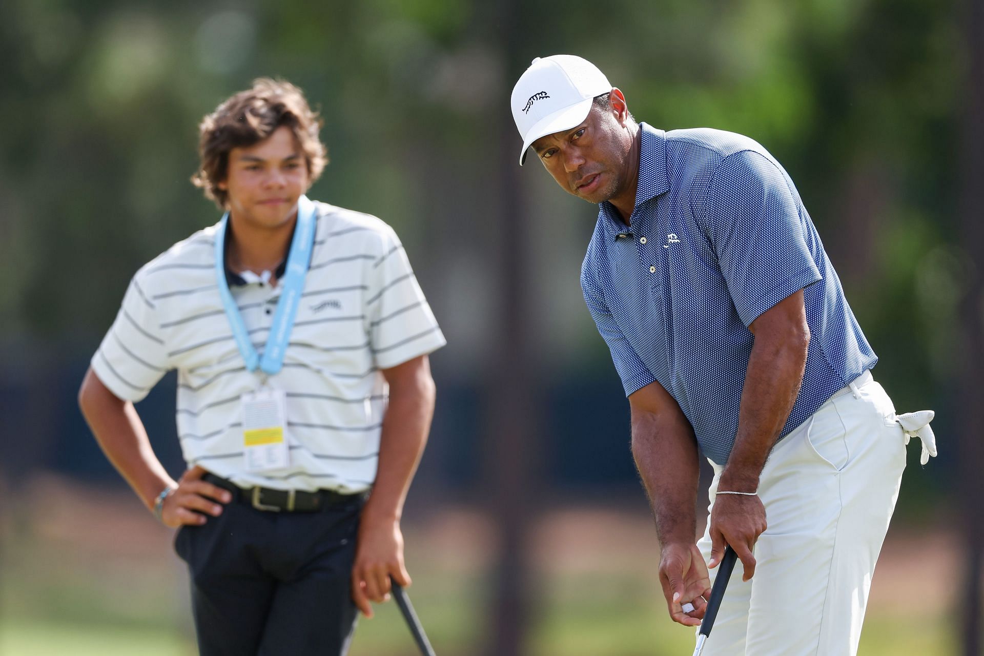 Tiger Woods and Charlie (Source: Getty)