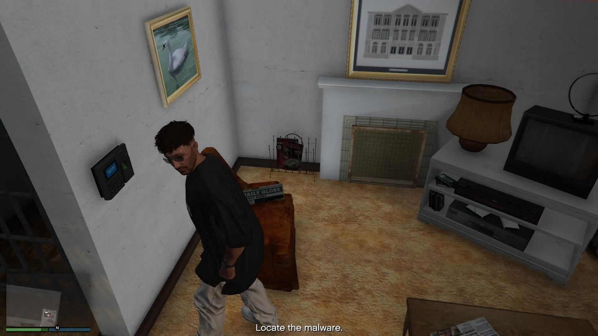 Hack this keypad on the wall (Image via Rockstar Games)