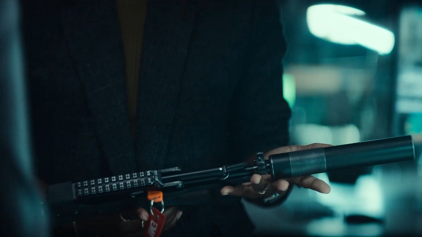 A still of a submachine gun on The Day of the Jackal (Image via Peacock)