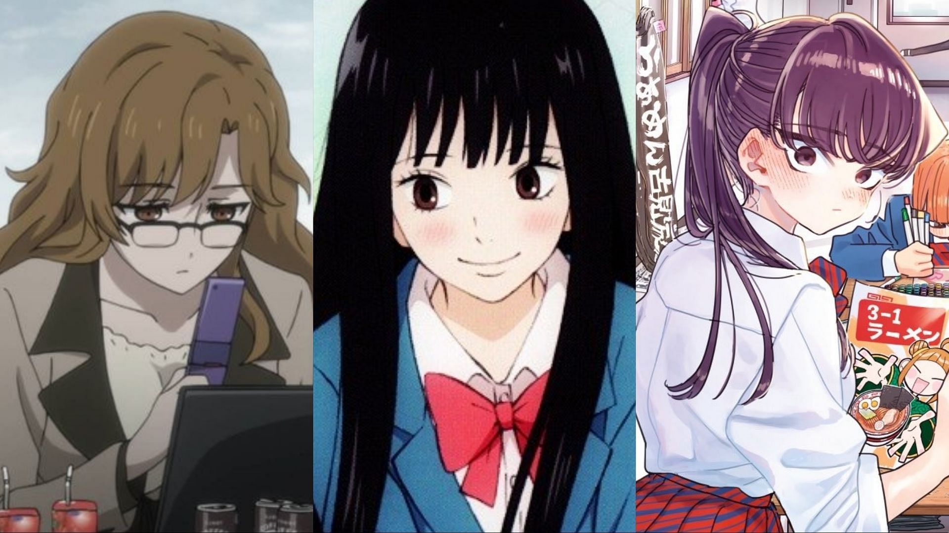 Socially awkward anime characters (Image via White Fox, Production I.G, and Shounen Sunday)