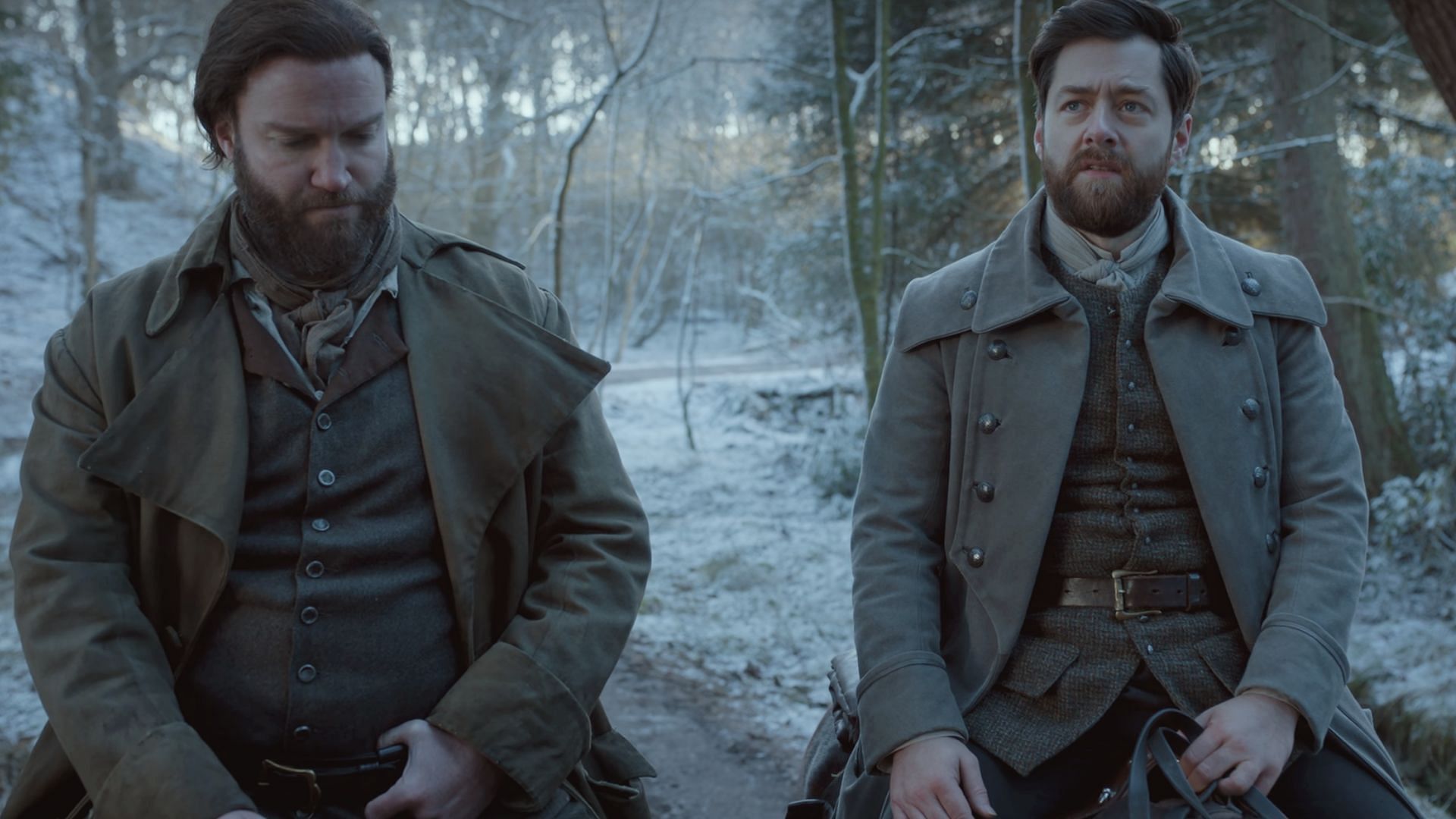 Buck and Roger in 1739 Scotland (Image via Starz)