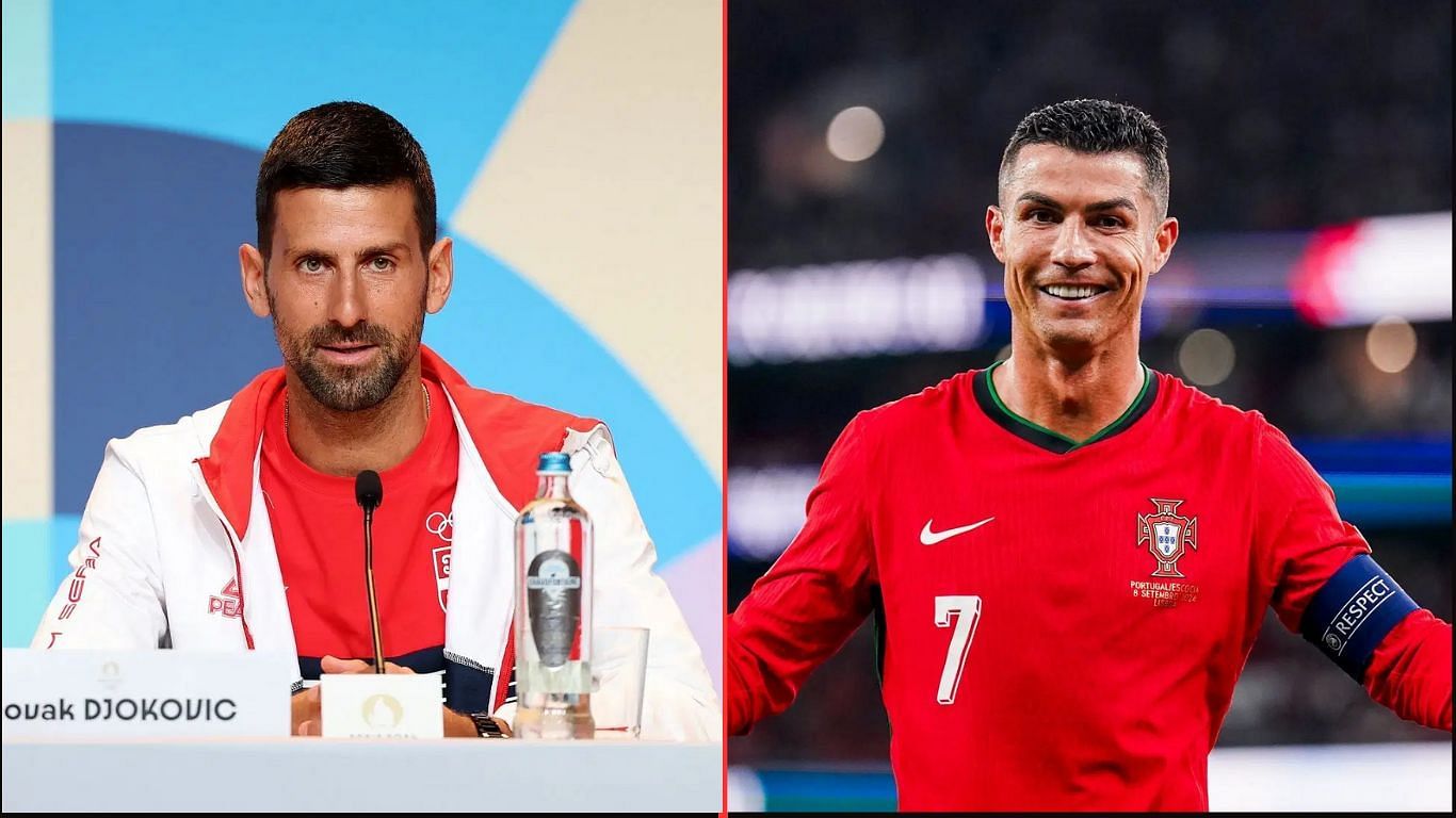 Novak Djokovic(left) and Cristiano Ronaldo(right). Images: Getty