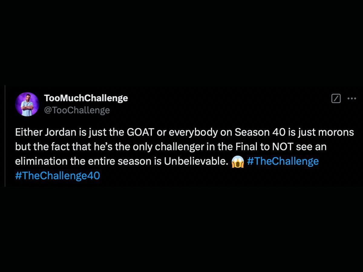 A fan reacts (Image via X/@TooChallenge)