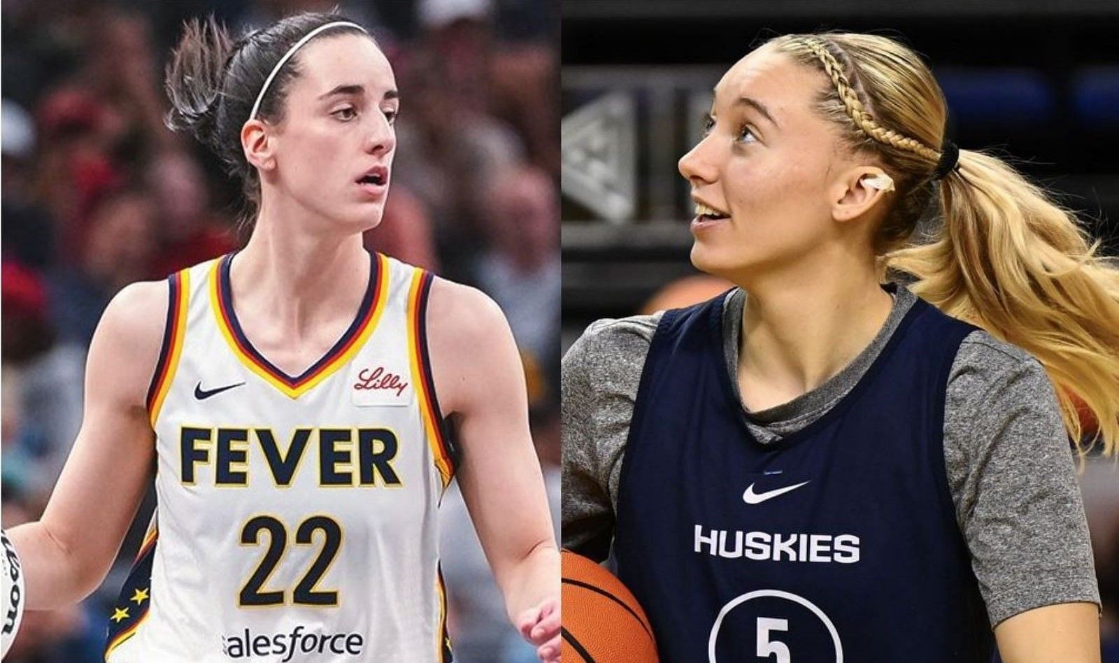 WNBA analyst believes Paige Bueckers could have the bigger star right now that Caitlin Clark if not for the injuries she suffered. (Photos from Indiana Fever and UConn Women