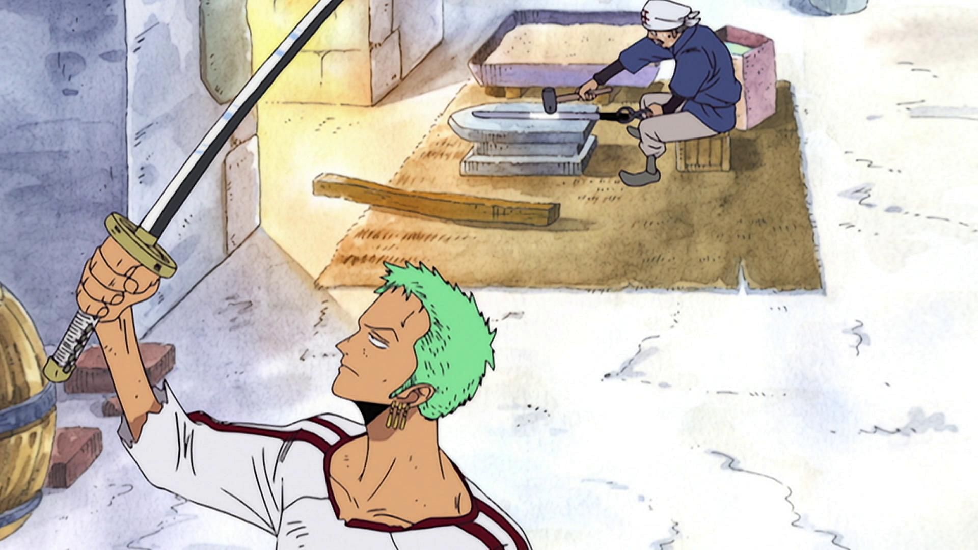 Zoro's early days in One Piece (Image via Toei Animation)