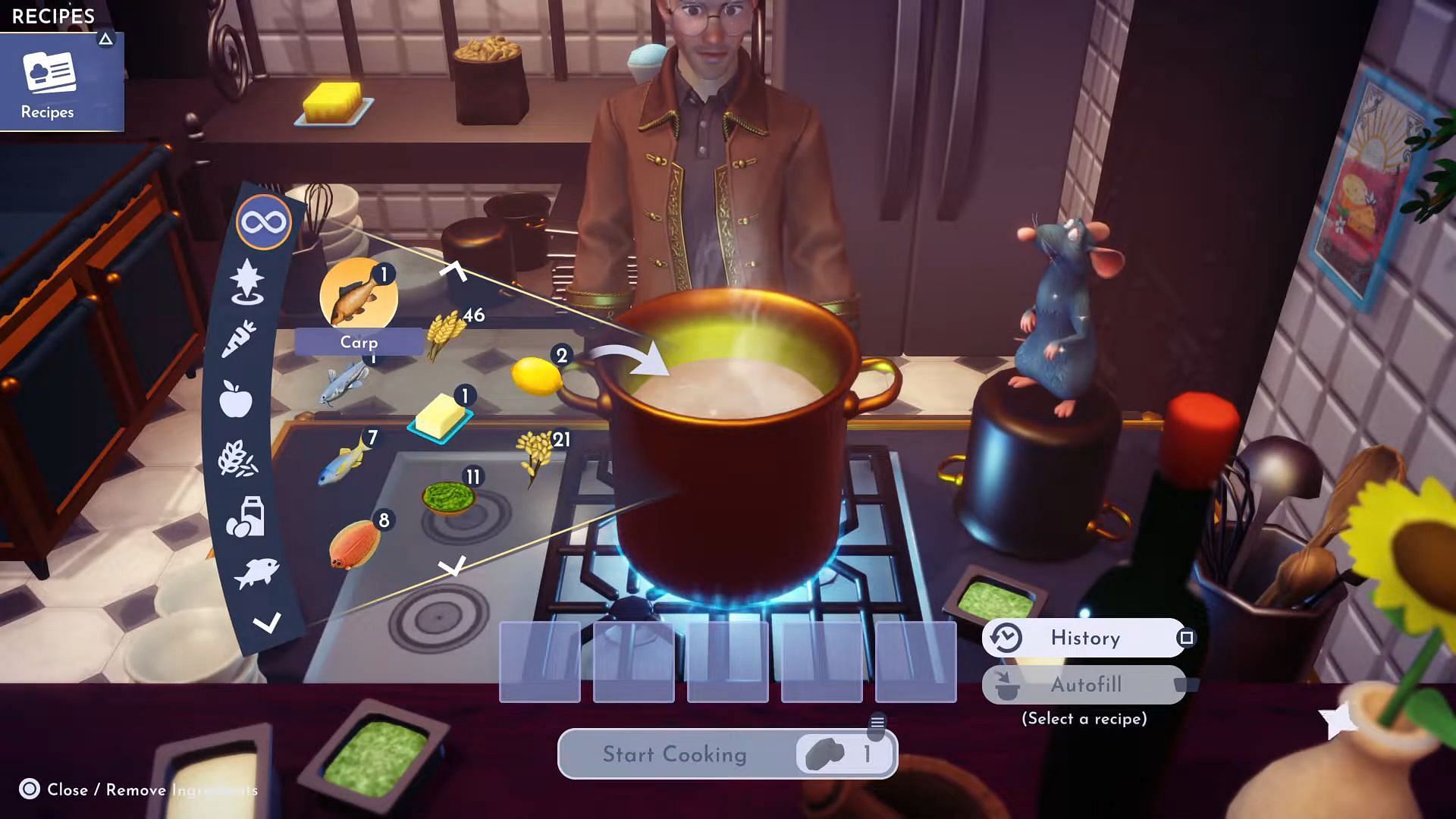 Cook the meal at the cooking station (Image via Gameloft || YouTube/@Greymane Gaming)