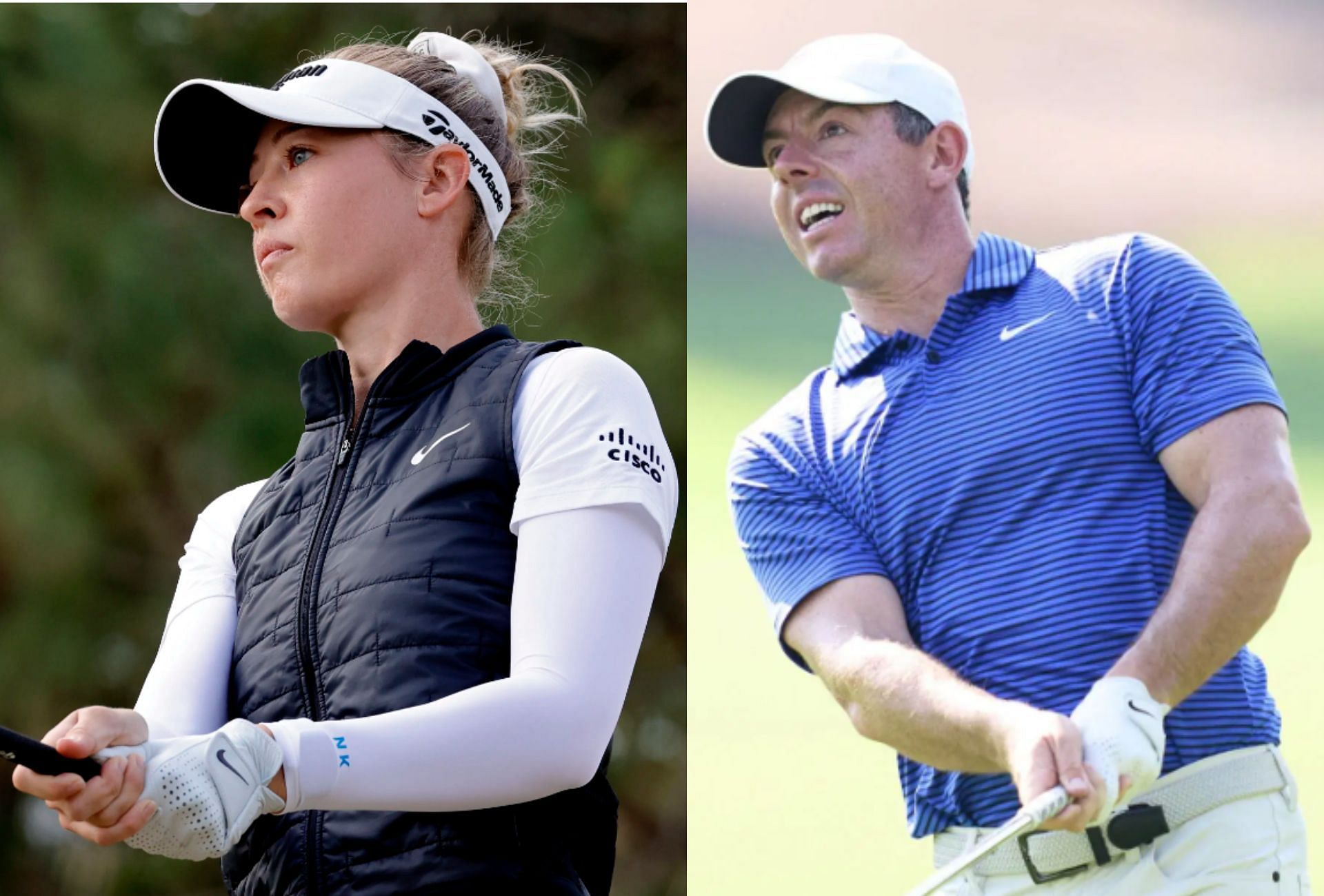 Nelly Korda and Rory McIlroy (Image via Imagn/Getty).