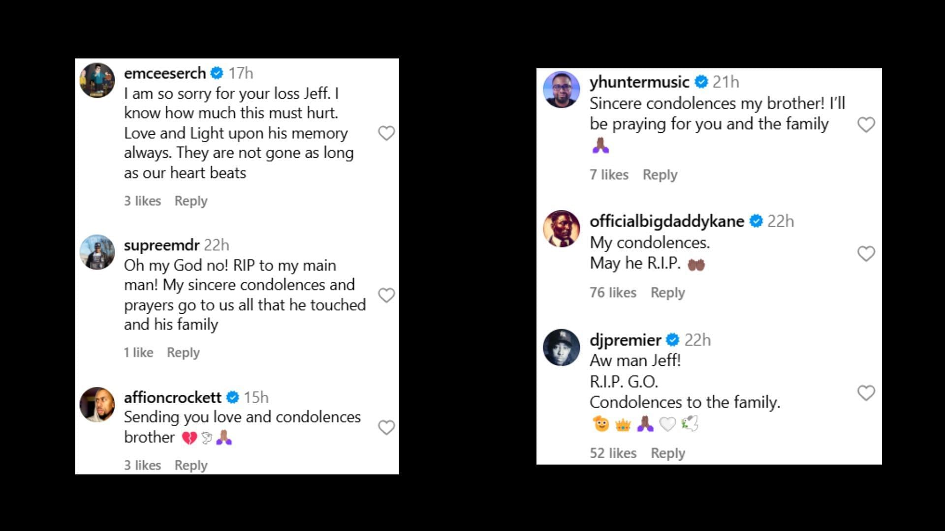 Online tributes (Images via Instagram/djjazzyjeff)