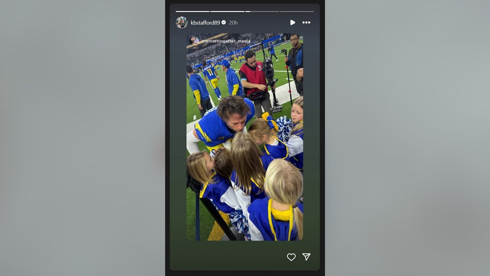 Kelly Stafford shares QB&#039;s adorable father-daughters moment at Rams vs Cardinals (Image Source: Kelly/IG)