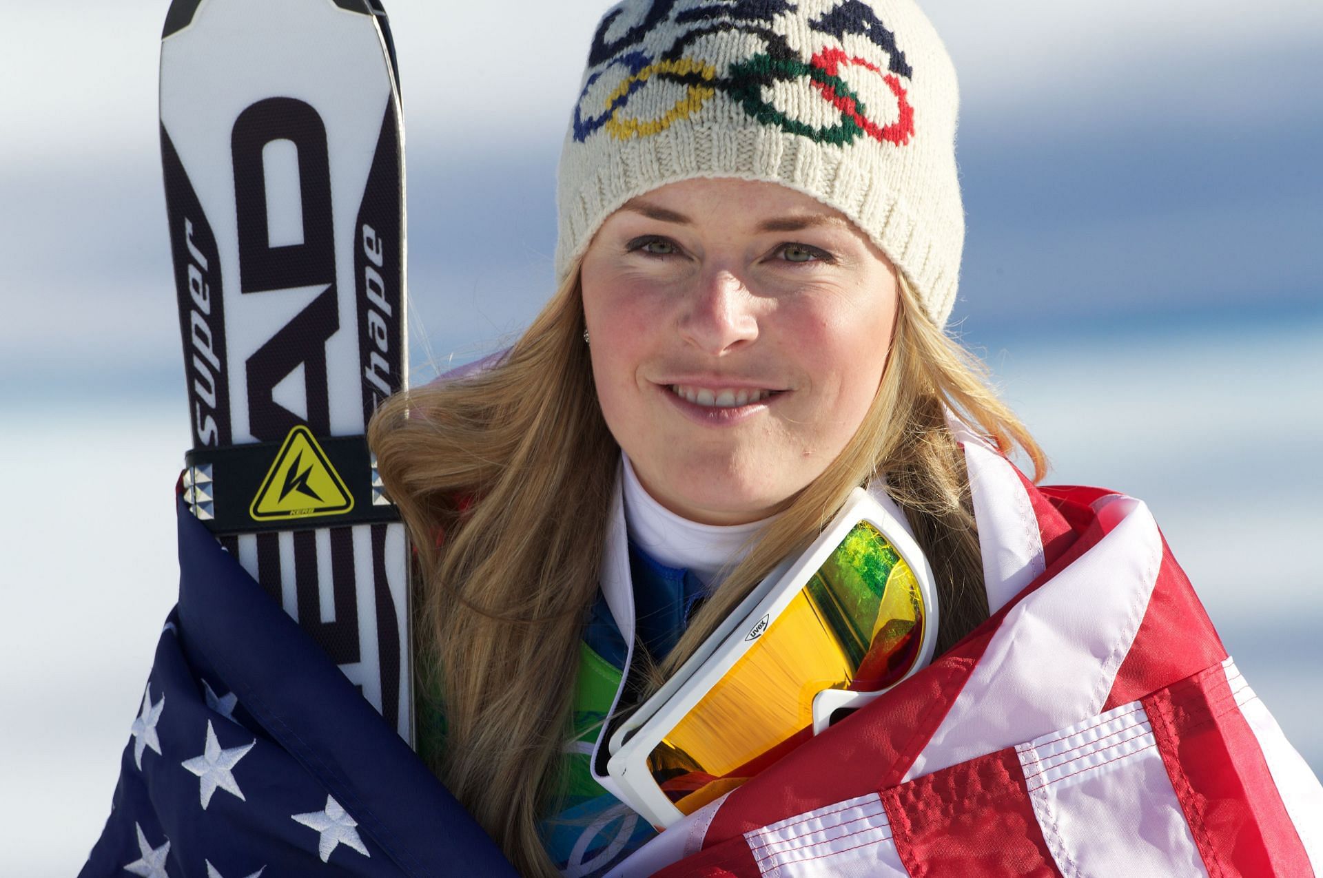 Lindsey Vonn celebrating after winning a downhill gold medal in Vancouver during the 2010 Winter Olympics (Image via: Getty Images)