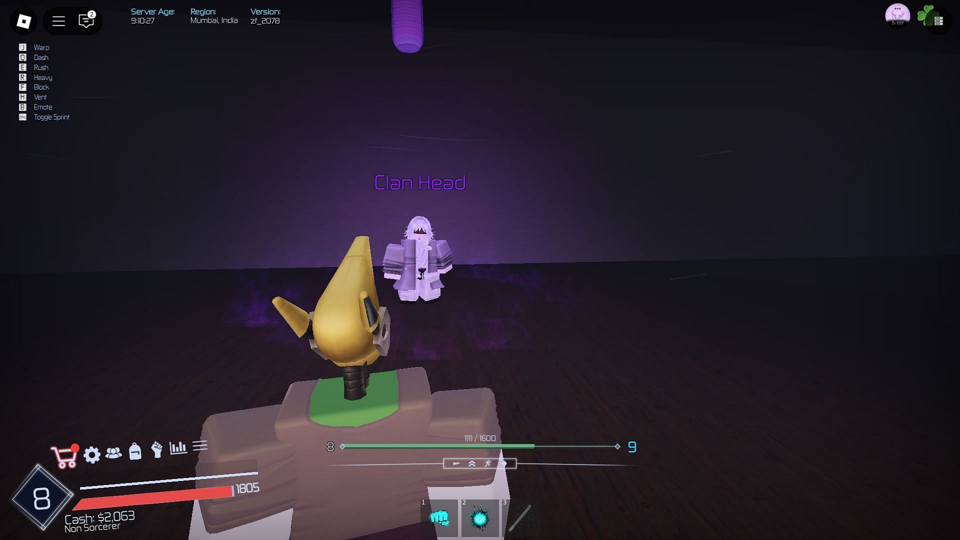 Interact with the Clan Head NPC to promote Grades (Image via Roblox)