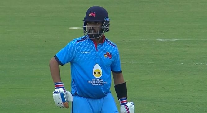 [Watch] Ajinkya Rahane blasts 84 off 45 balls in SMAT 2024 quarterfinal against Vidarbha