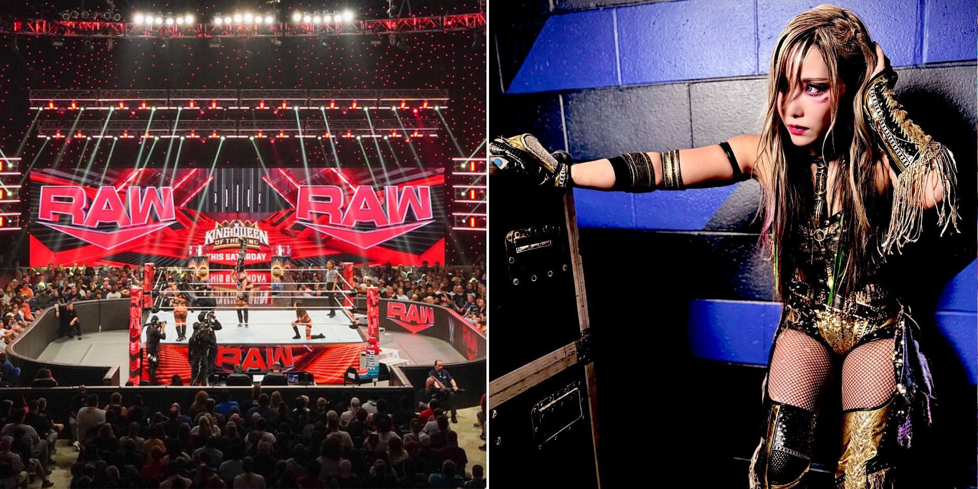 Kairi Sane was attacked on RAW (Images via WWE.com and Kairi