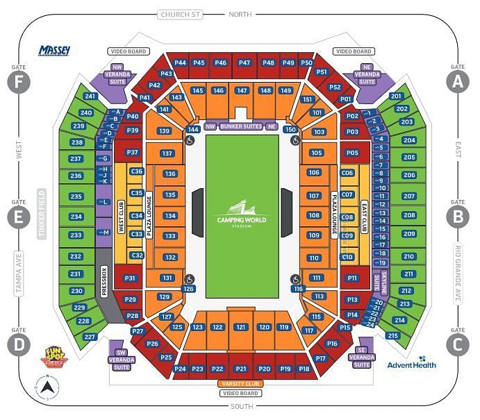 Seating Chart at Citrus Bowl Stadium