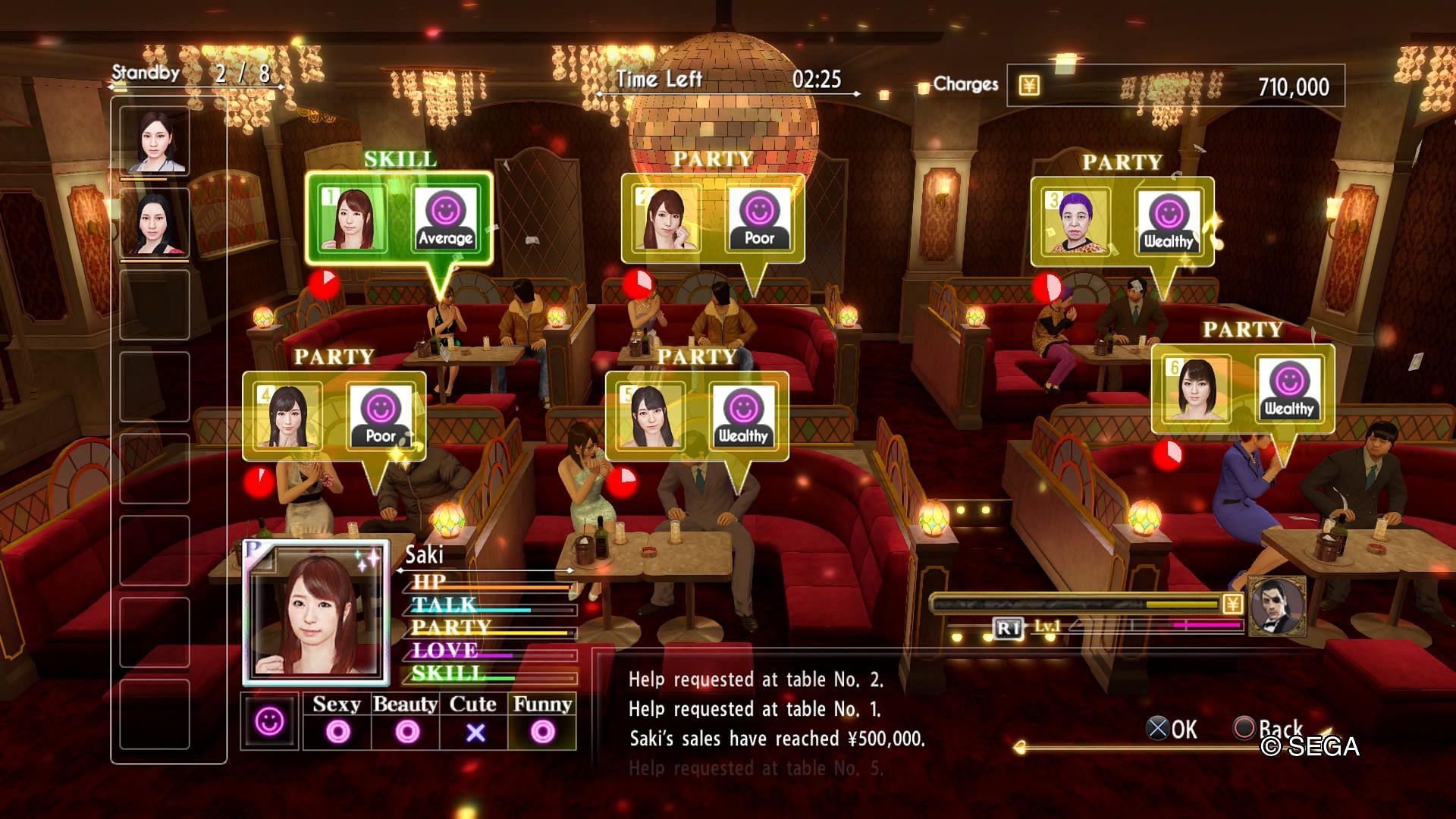 The full-fledged cabaret minigame only made appearances in two games (Image via Sega)