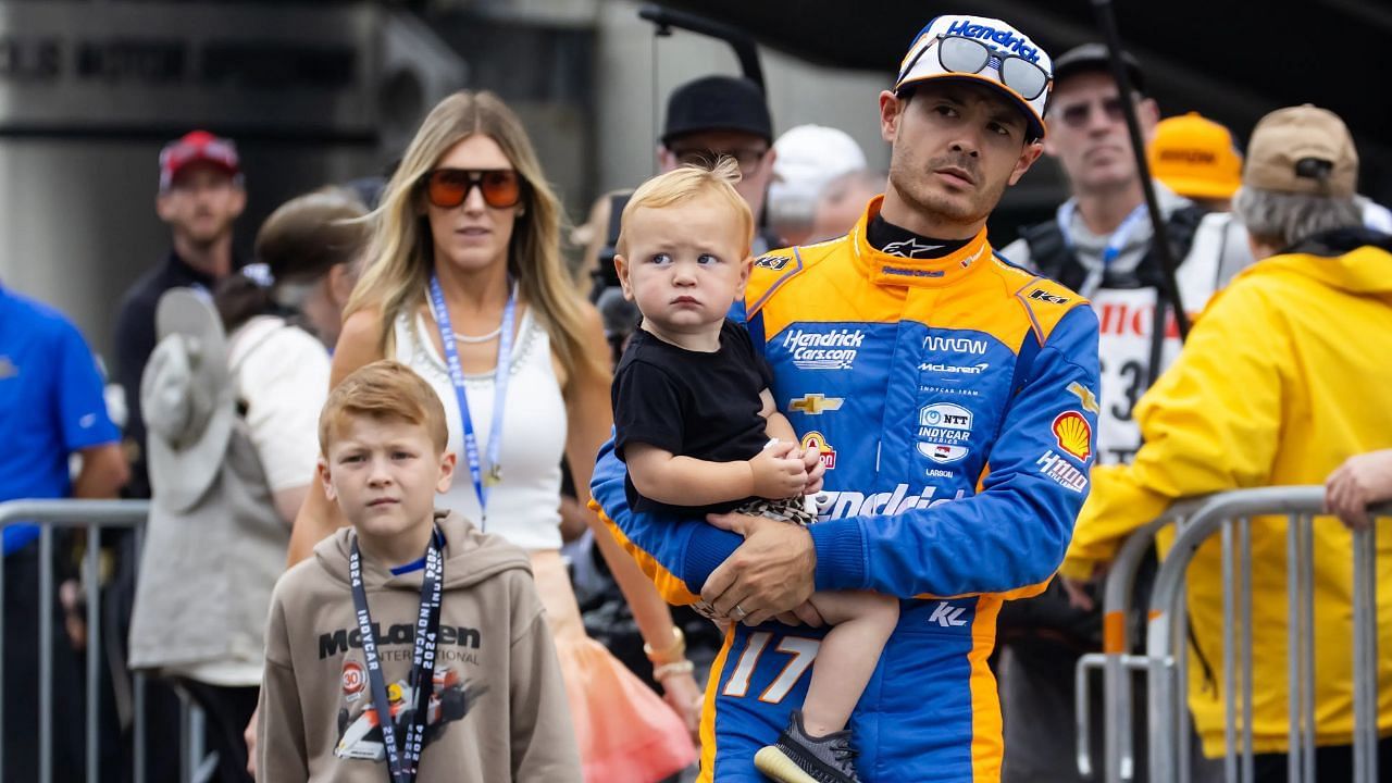 Kyle Larson and family