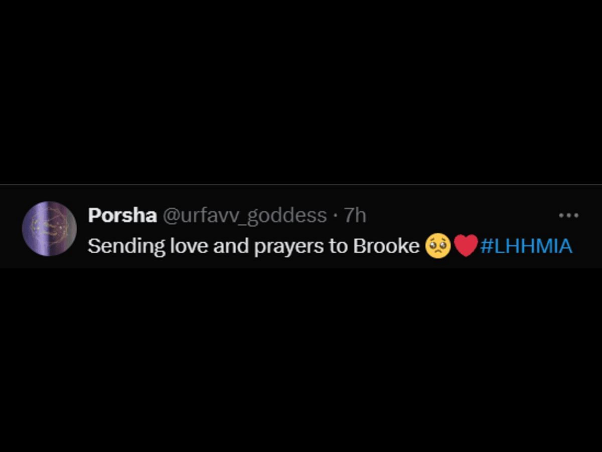 A fan reacts to Brooke&#039;s miscarriage (Image via X/@urfavv_goddess)