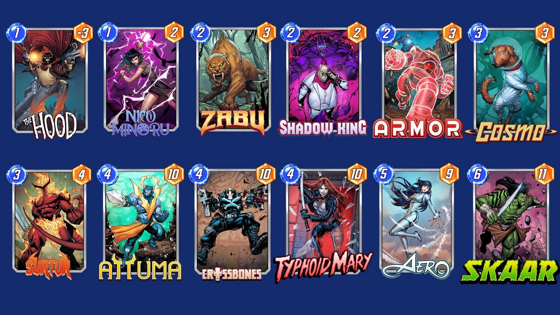 The Mystic Control deck is another great Marvel Snap Cosmo control deck. (Image via Nuverse)