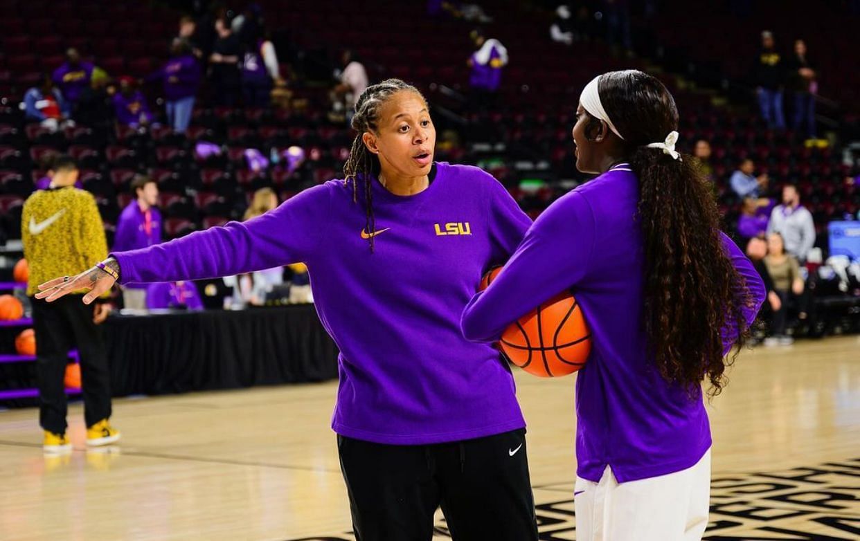 LSU assistant coach Seimone Augustus shared hilarious post on IG. IG image via @moneymine33