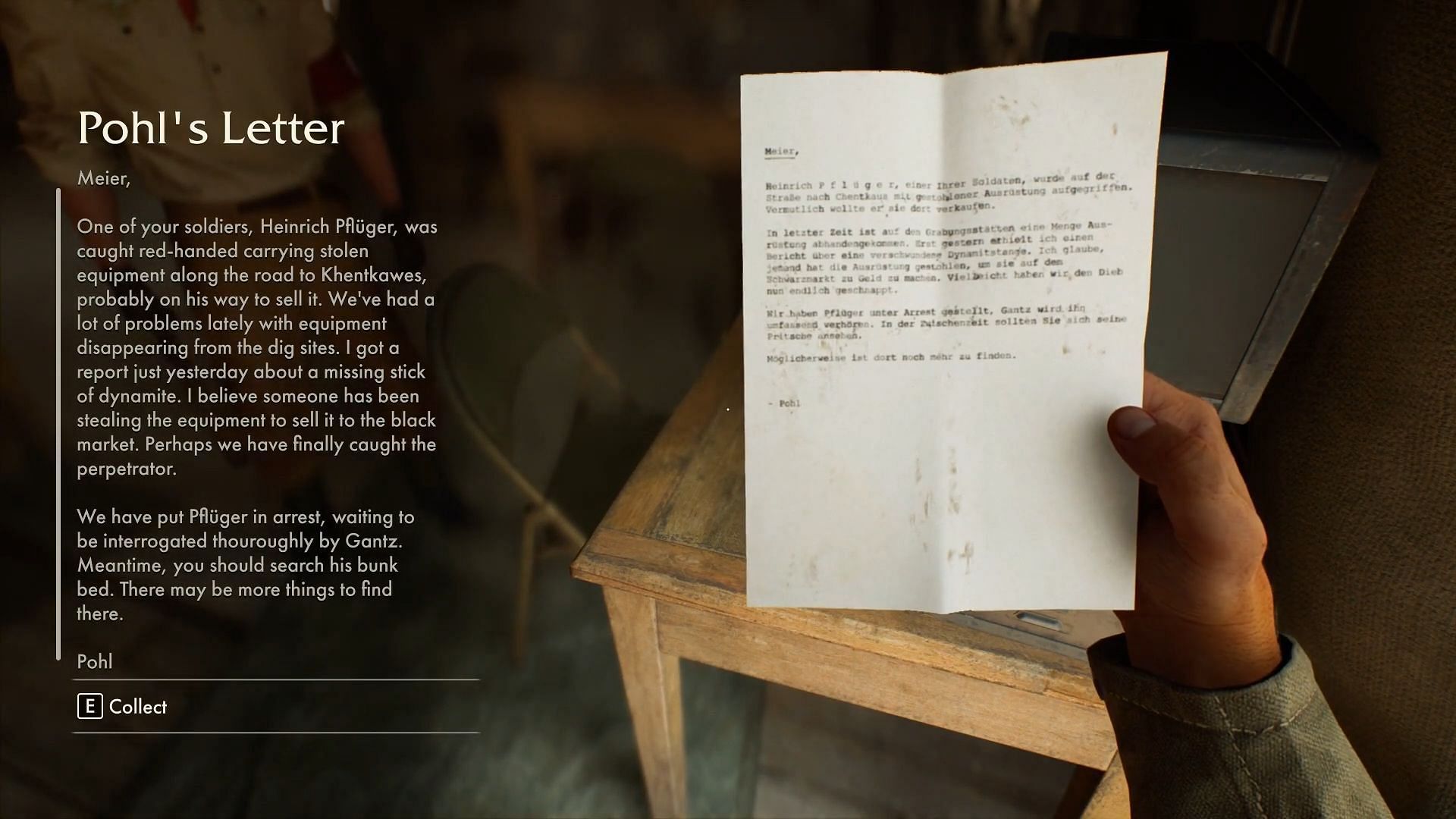 Read the letter to start the puzzle (Image via Bethesda Softworks)