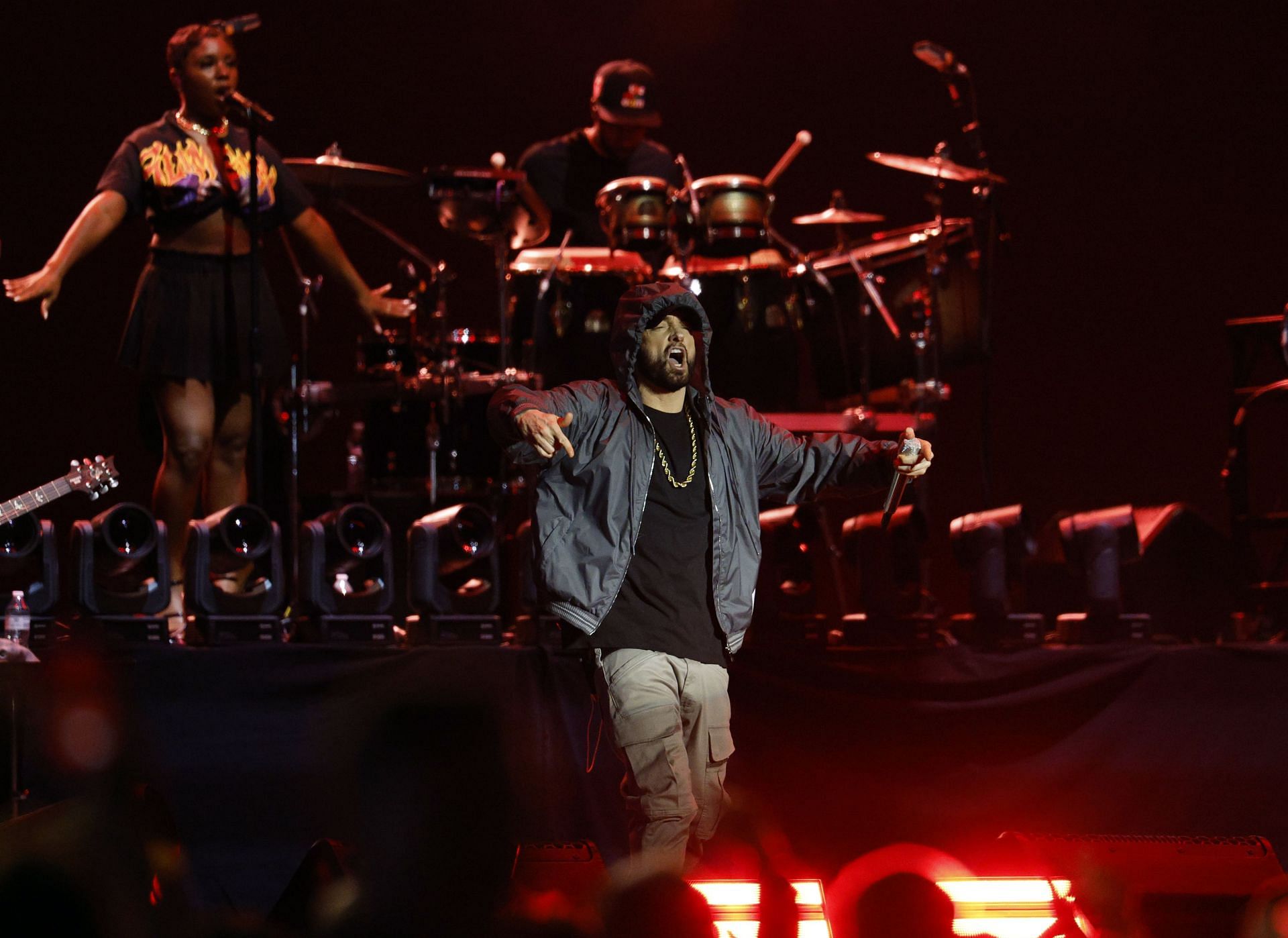 Eminem performs at Israil Madrimov v Terence Crawford - Source: Getty