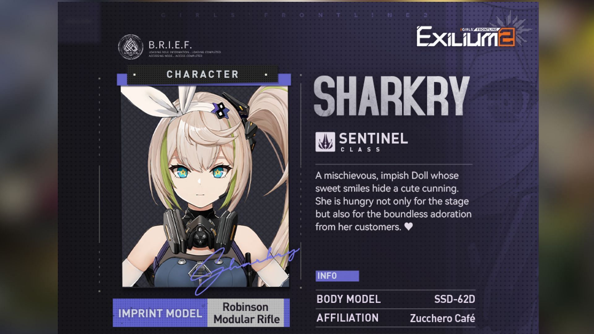 Sharkry in Girls&#039; Frontline 2 Exilium (Image via Sunborn)