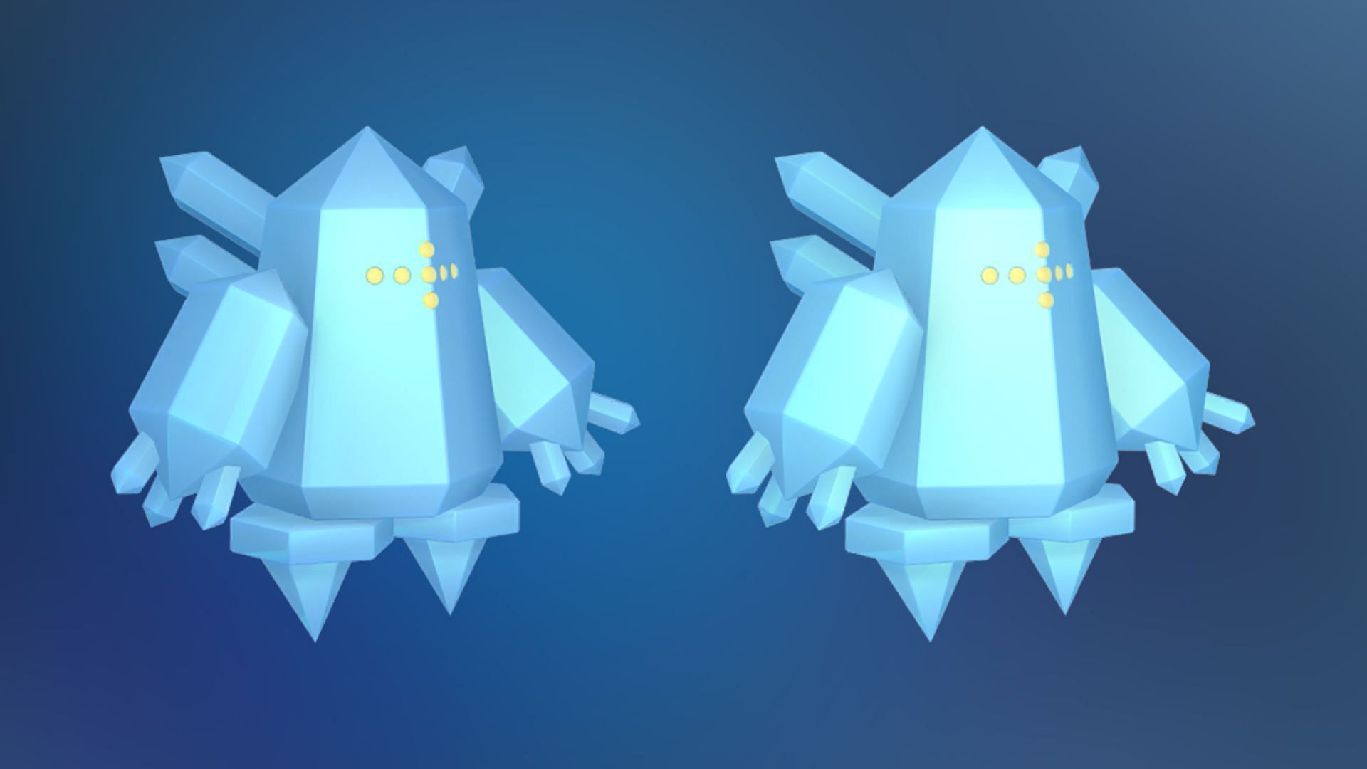 Regice shiny comparison (Image via TPC)