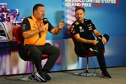 Watch: Red Bull boss Christian Horner congratulates McLaren's Zak Brown for winning the constructors championship