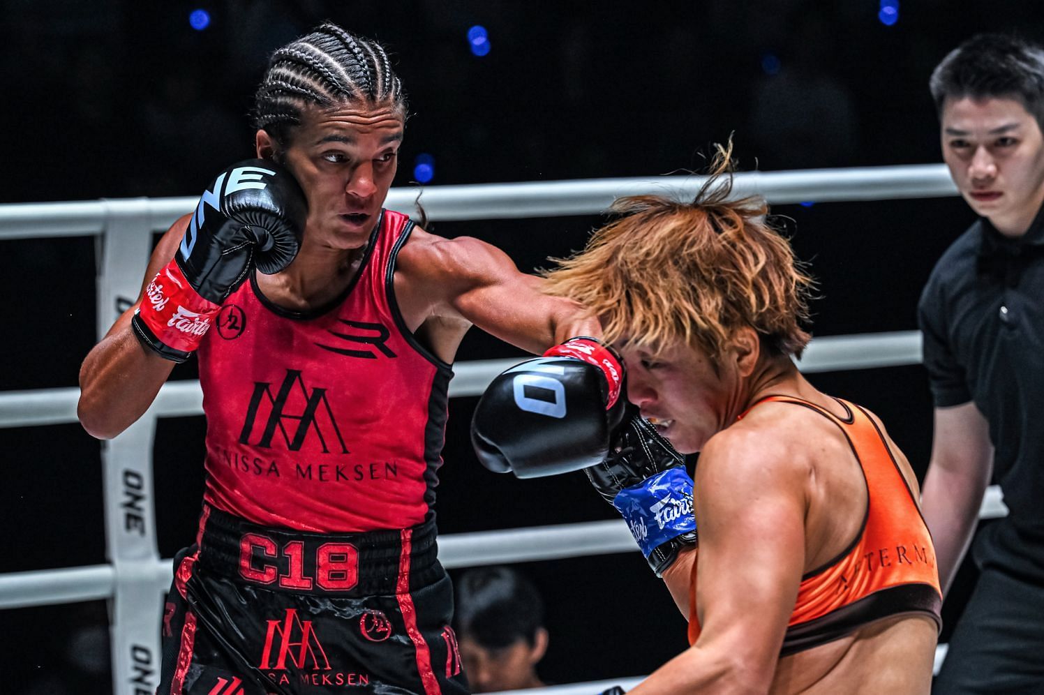 Anissa Meksen (L) beats Kana (R) | Photo by ONE Championship