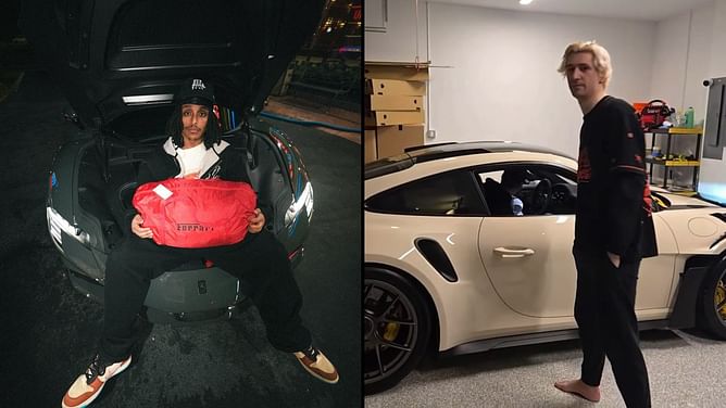"Race me X, race me!": Agent 00 challenges xQc to a race for calling his Ferrari SF90 a "loser car"