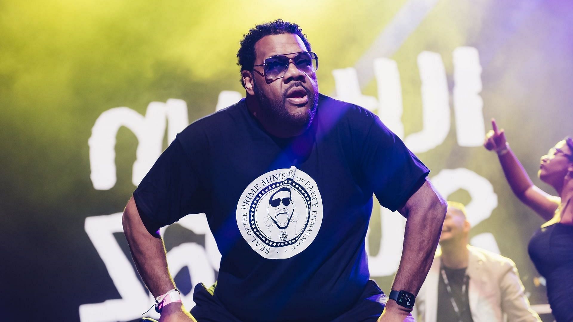 Fatman Scoop performs during Fridayz Live &#039;23 at Rod Laver Arena on November 10, 2023, in Melbourne, Australia. (Image via Getty/Naomi Rahim)