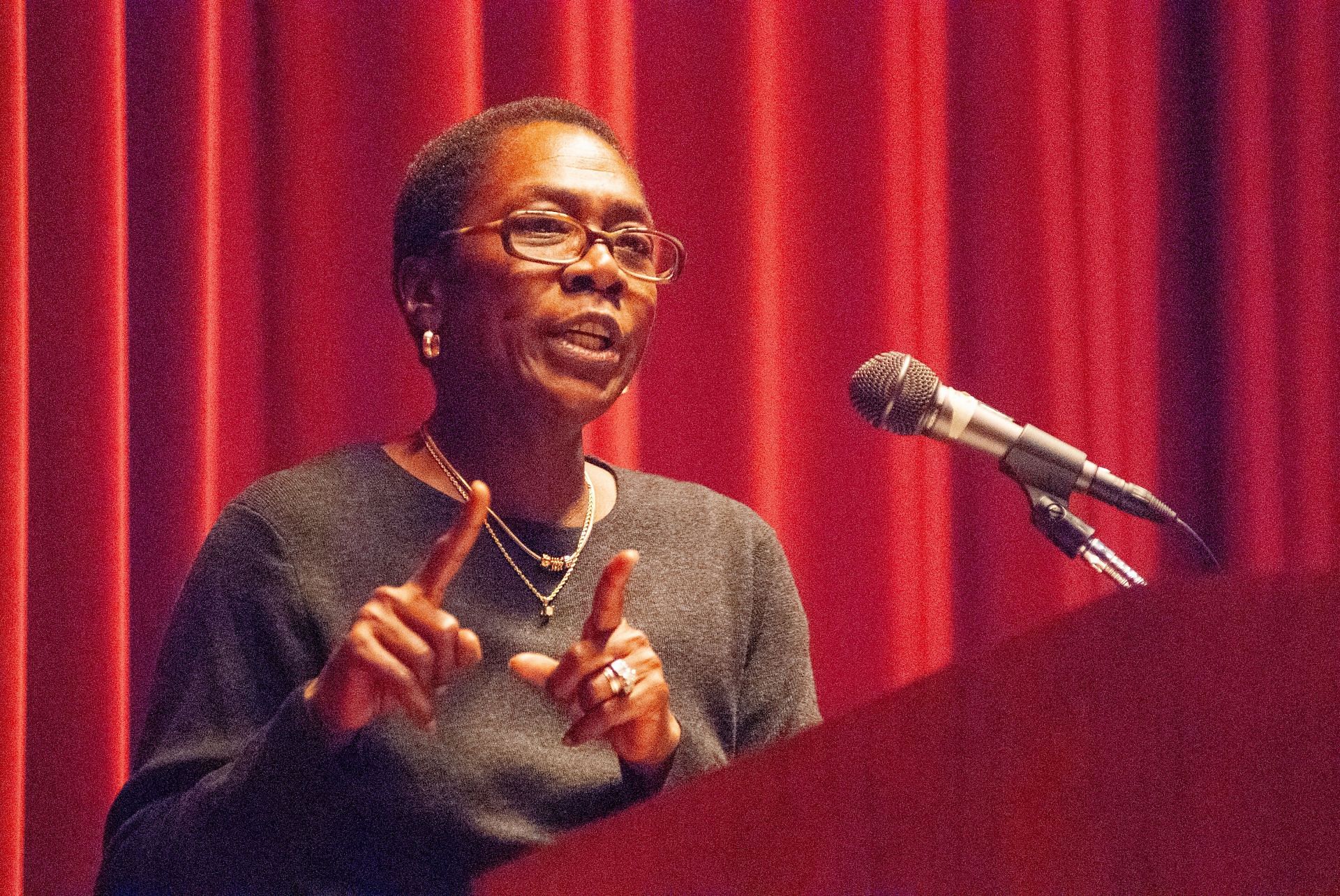 Shakur At Podium - Source: Getty