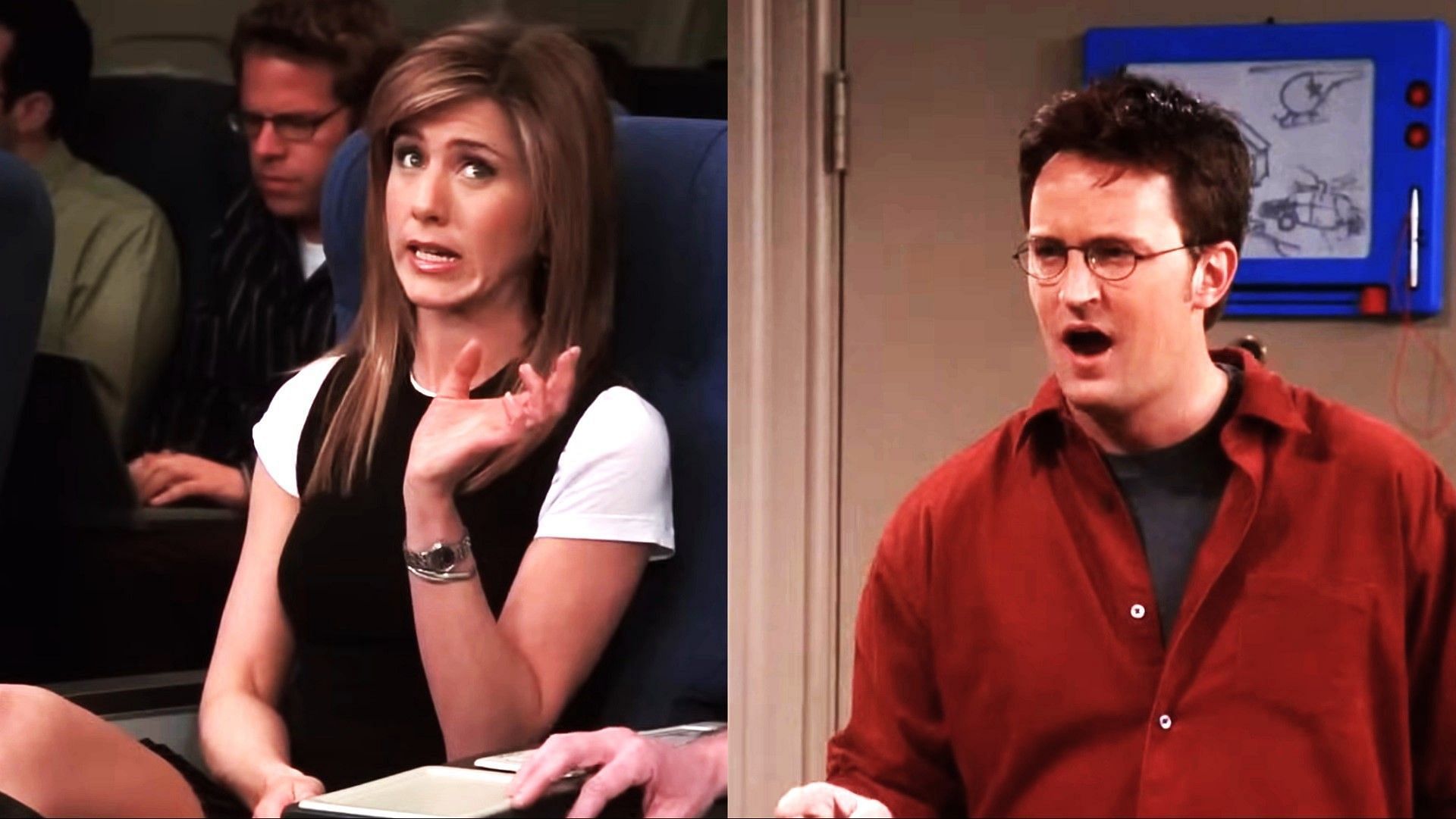 Aniston and Perry in Friends (Image via YouTube/Warner Bros. TV)