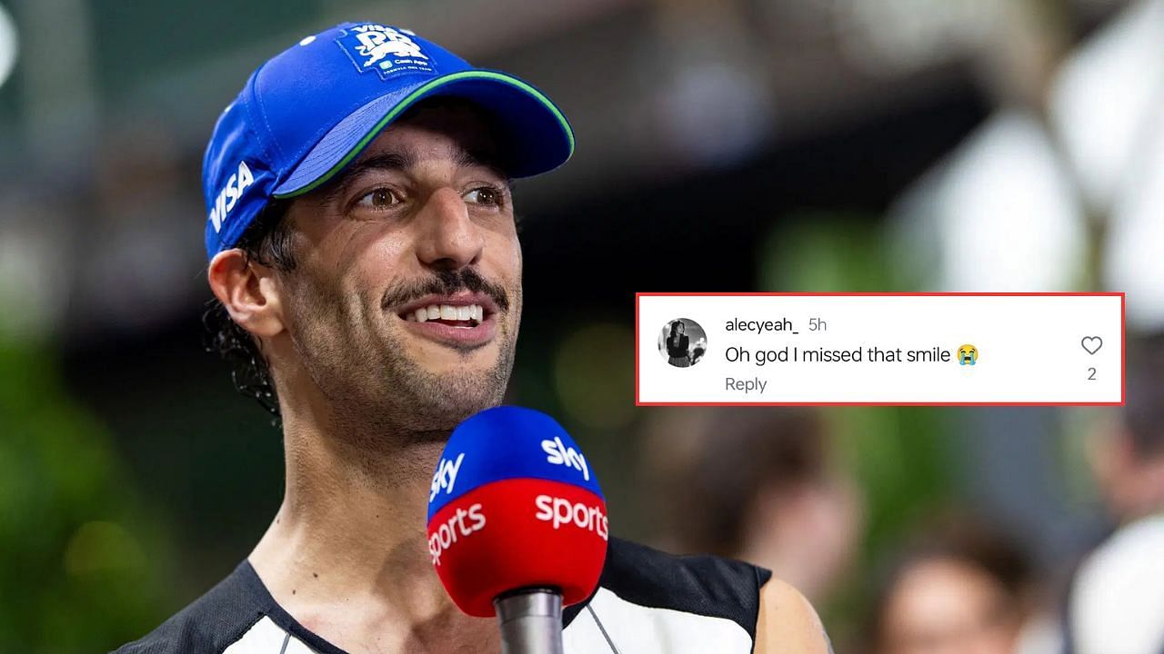 In Picture: Daniel Ricciardo. Credit: Getty Images. Fan reaction by: Instagram.com/alecyeah_