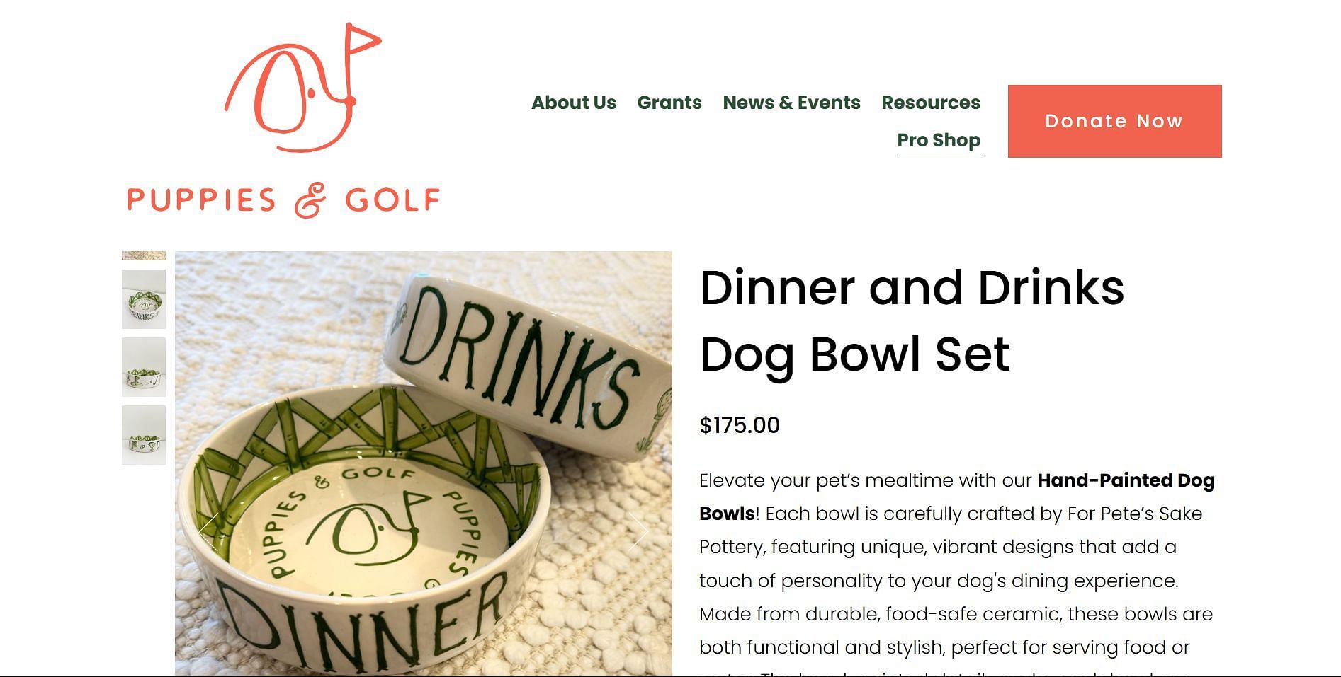 Product image from Puppies &amp; Golf&#039;s official website/puppiesandgolf.org