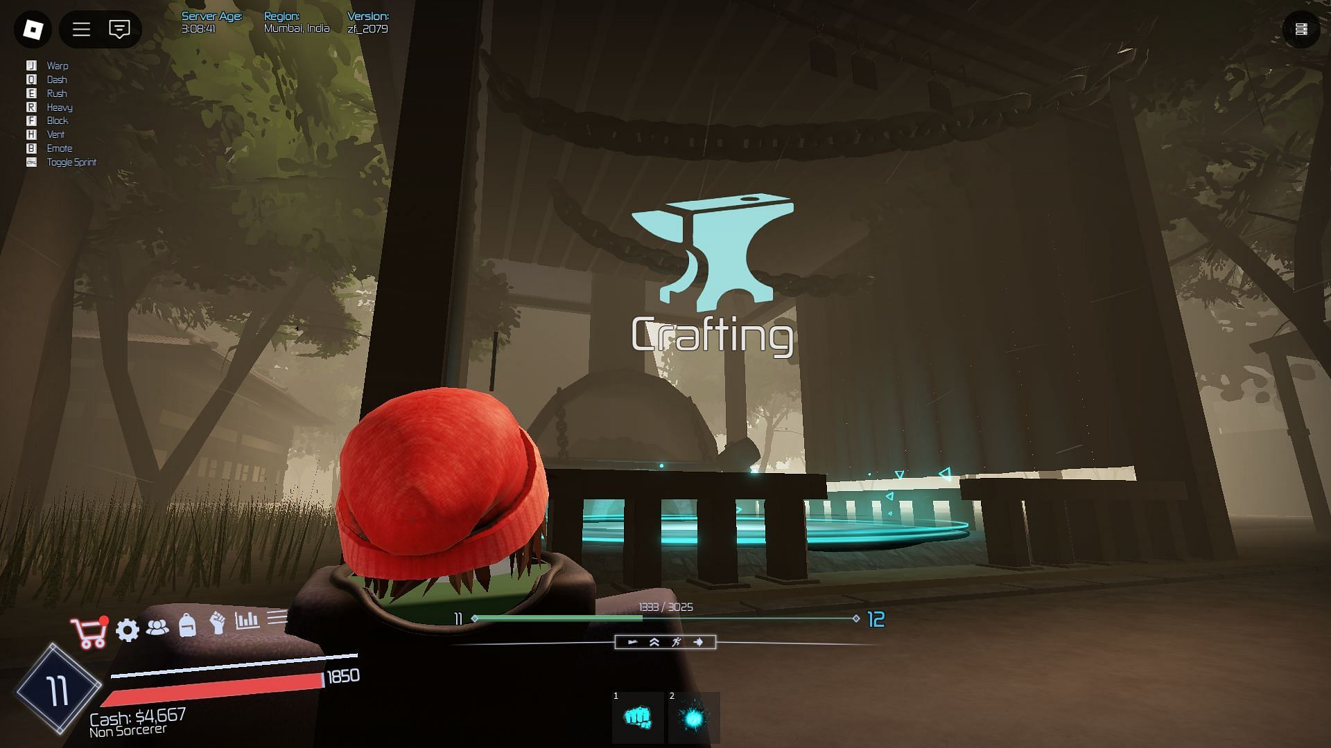 The Crafting station (Image via Roblox)