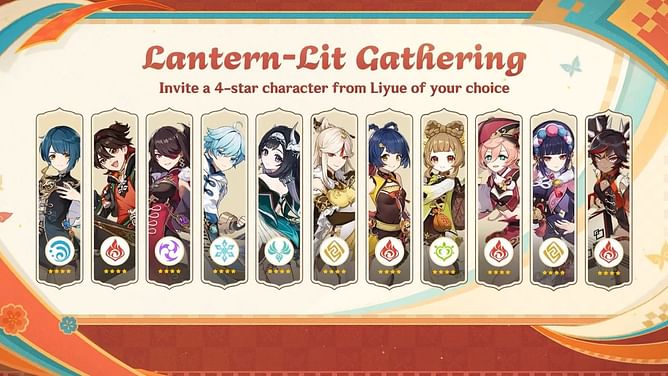 Genshin Impact 5.3 Lantern Rite free 4-star selector and characters